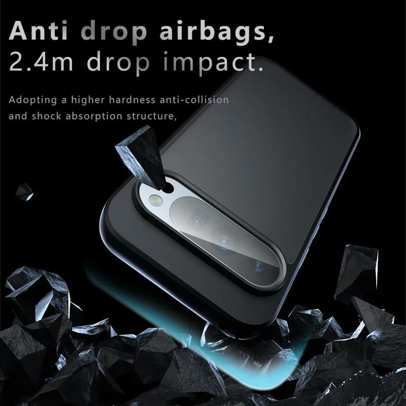 قاب محافظ گوشی گوگل پیکسل 10 پرو ایکس ال: محافظت در برابر سقوط با استاندارد نظامی، باریک، مات و ضد اثر انگشت، مشکی قاب محافظ گوشی گوگل پیکسل 10 پرو ایکس ال: محافظت در برابر سقوط با استاندارد نظامی، باریک، مات و ضد اثر انگشت، مشکی