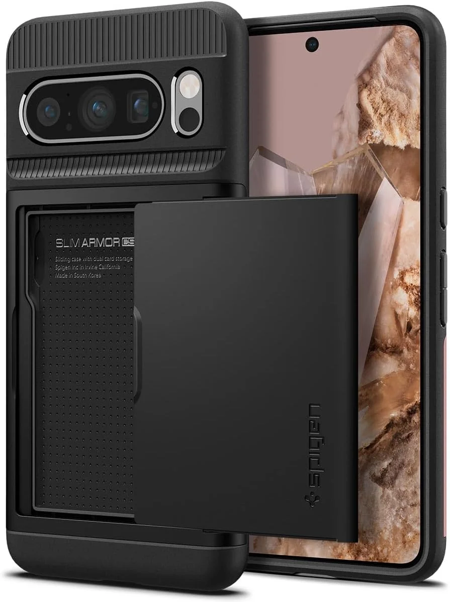 کیف پول و کاور محافظ گوشی گوگل پیکسل 8 پرو مدل Slim Armor CS از Spigen - مشکی کیف پول و کاور محافظ گوشی گوگل پیکسل 8 پرو مدل Slim Armor CS از Spigen - مشکی