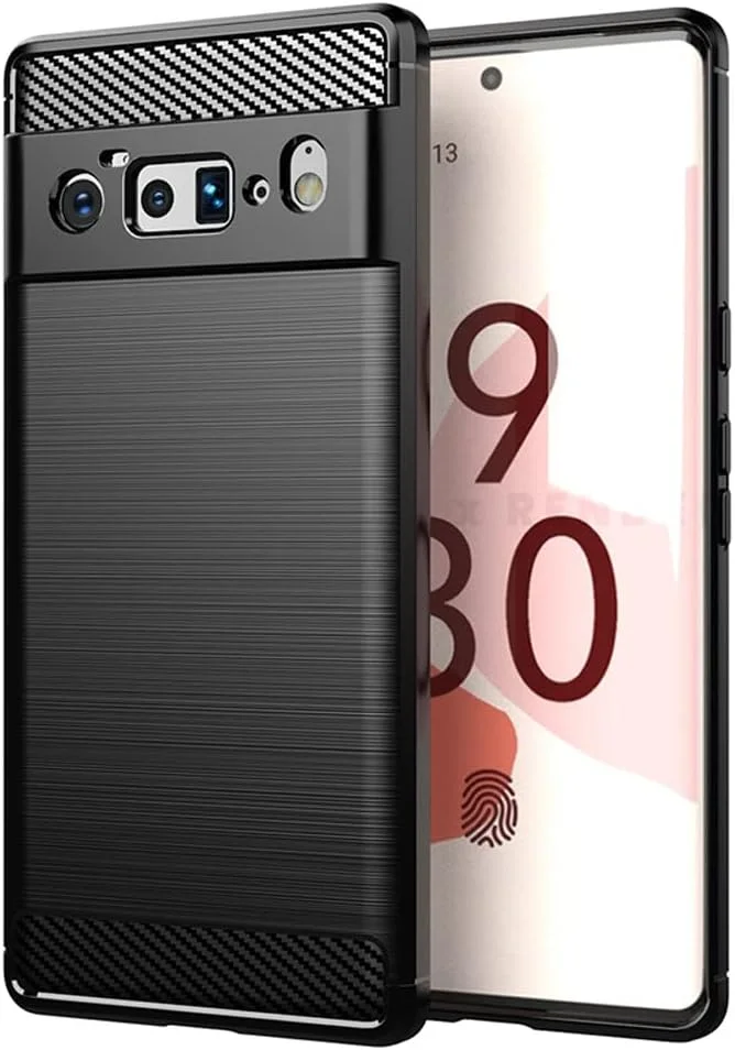 کاور TPU با بافت برس خورده و فیبر کربنی مارگون برای گوشی گوگل پیکسل 6 پرو - ضد اثر انگشت (پیکسل 6 پرو، مشکی) کاور TPU با بافت برس خورده و فیبر کربنی مارگون برای گوشی گوگل پیکسل 6 پرو - ضد اثر انگشت (پیکسل 6 پرو، مشکی)