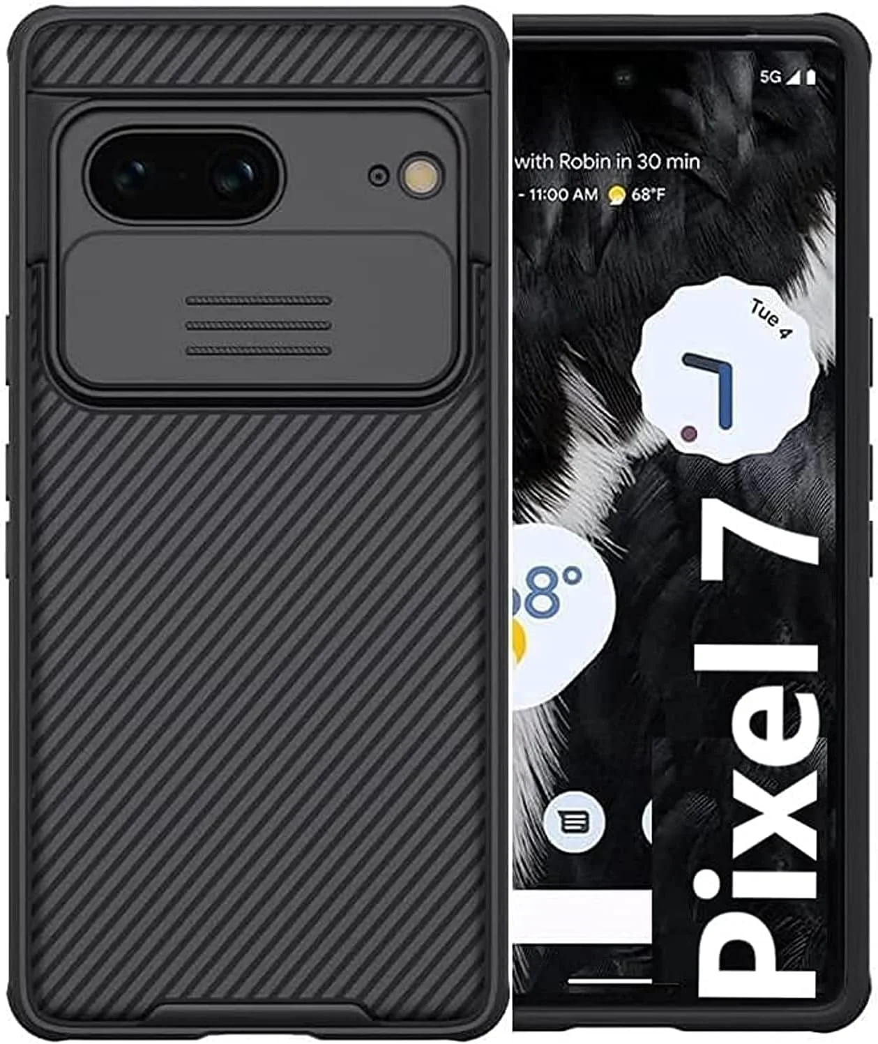 کاور محافظ دوربین دار CamShield نیلکین مناسب برای گوشی گوگل پیکسل 7، کاور محافظ PC سخت و نازک ضد خش مشکی کاور محافظ دوربین دار CamShield نیلکین مناسب برای گوشی گوگل پیکسل 7، کاور محافظ PC سخت و نازک ضد خش مشکی