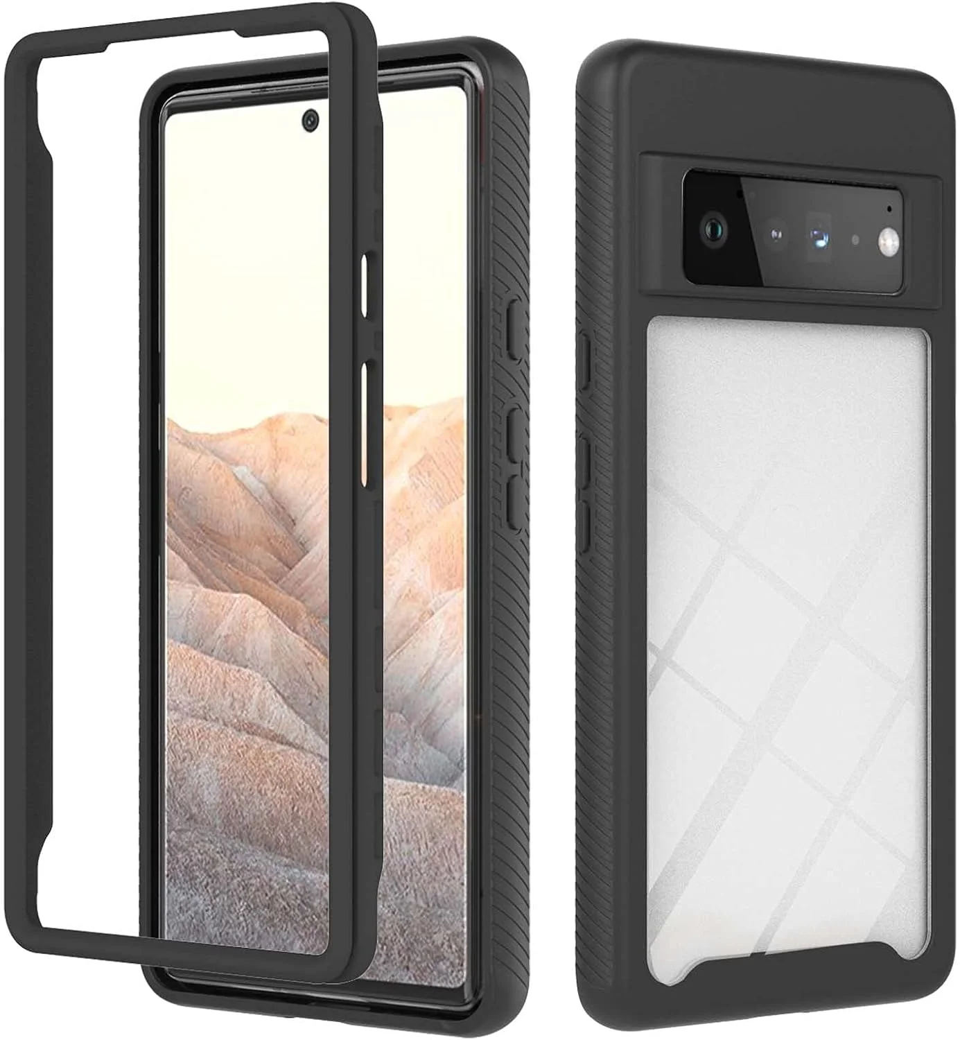 کاور محافظ گوشی گوگل پیکسل 7 پرو، کاور محافظ شفاف PC+TPU ضد ضربه، سازگار با شارژ بیسیم، محافظت دو لایه کاور محافظ گوشی گوگل پیکسل 7 پرو، کاور محافظ شفاف PC+TPU ضد ضربه، سازگار با شارژ بیسیم، محافظت دو لایه