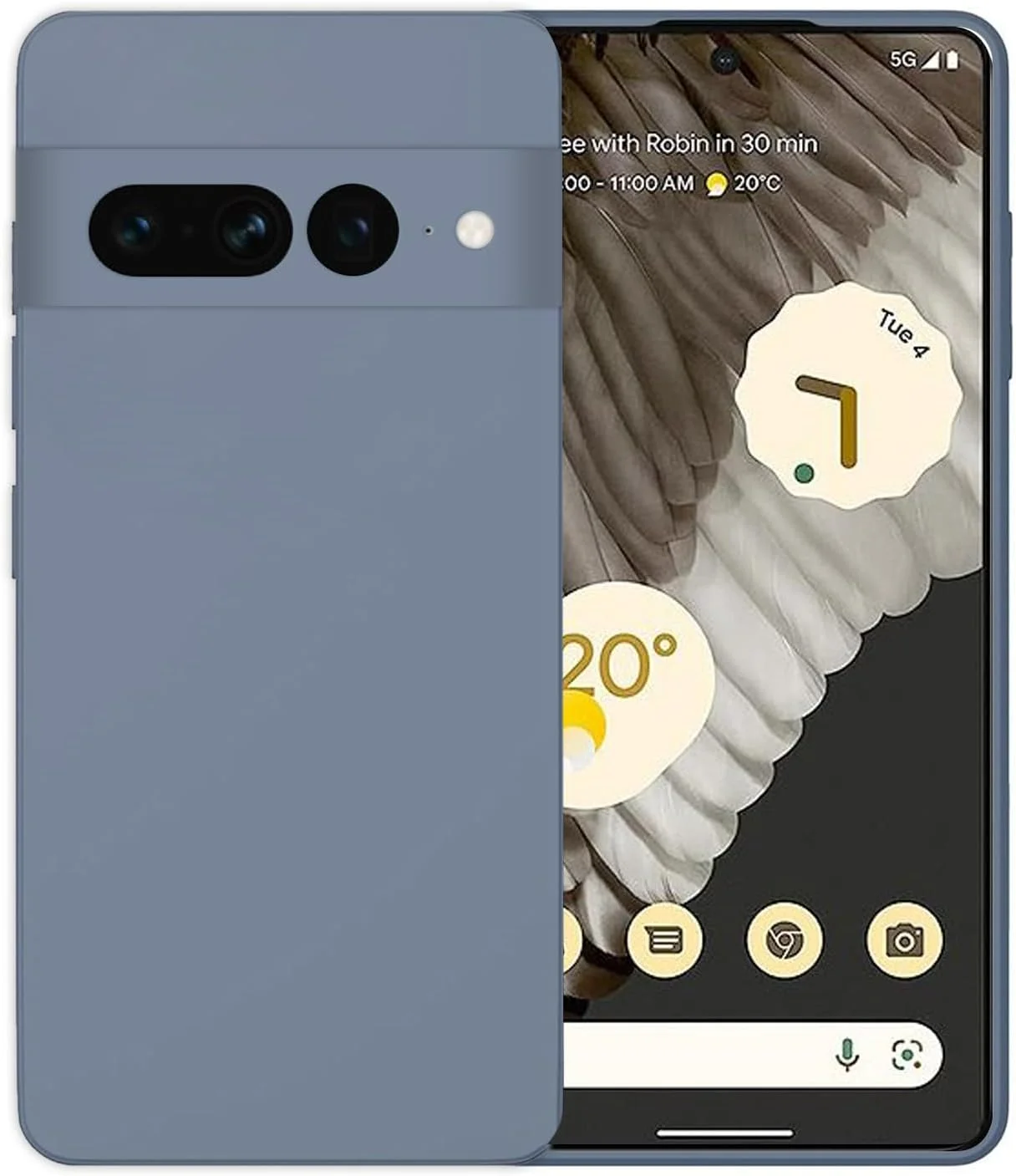 قاب محافظ گوشی گوگل پیکسل 7 پرو، پوشش محافظ نرم (خاکستری، پیکسل 7 پرو 6.7 اینچ)