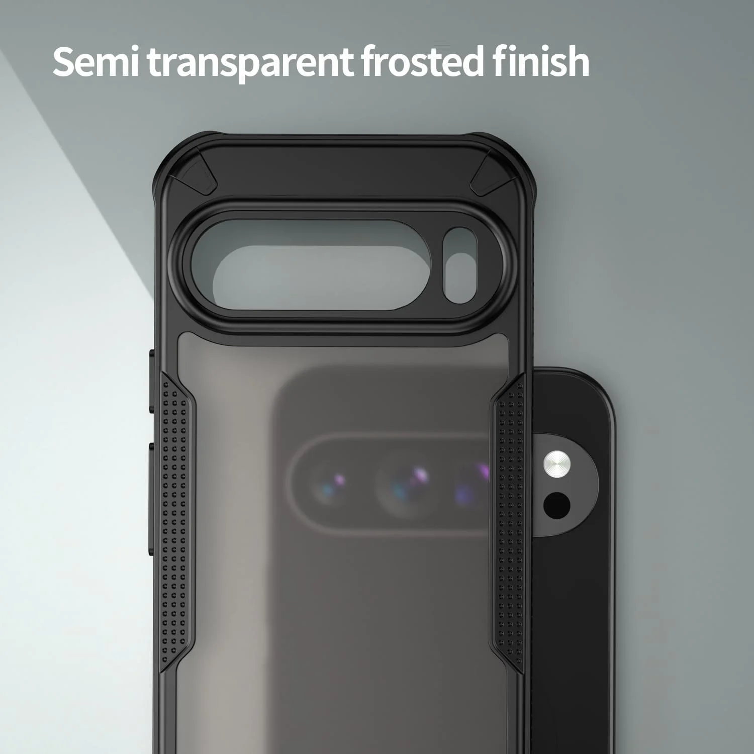 کاور مات نیمه شفاف RUNGOS برای گوگل پیکسل 9 پرو XL، مقاوم در برابر ضربه، طراحی باریک، ضد لغزش، سازگار با شارژ بیسیم، تست شده در سقوط از ارتفاع 3 متر کاور مات نیمه شفاف RUNGOS برای گوگل پیکسل 9 پرو XL، مقاوم در برابر ضربه، طراحی باریک، ضد لغزش، سازگار با شارژ بیسیم، تست شده در سقوط از ارتفاع 3 متر