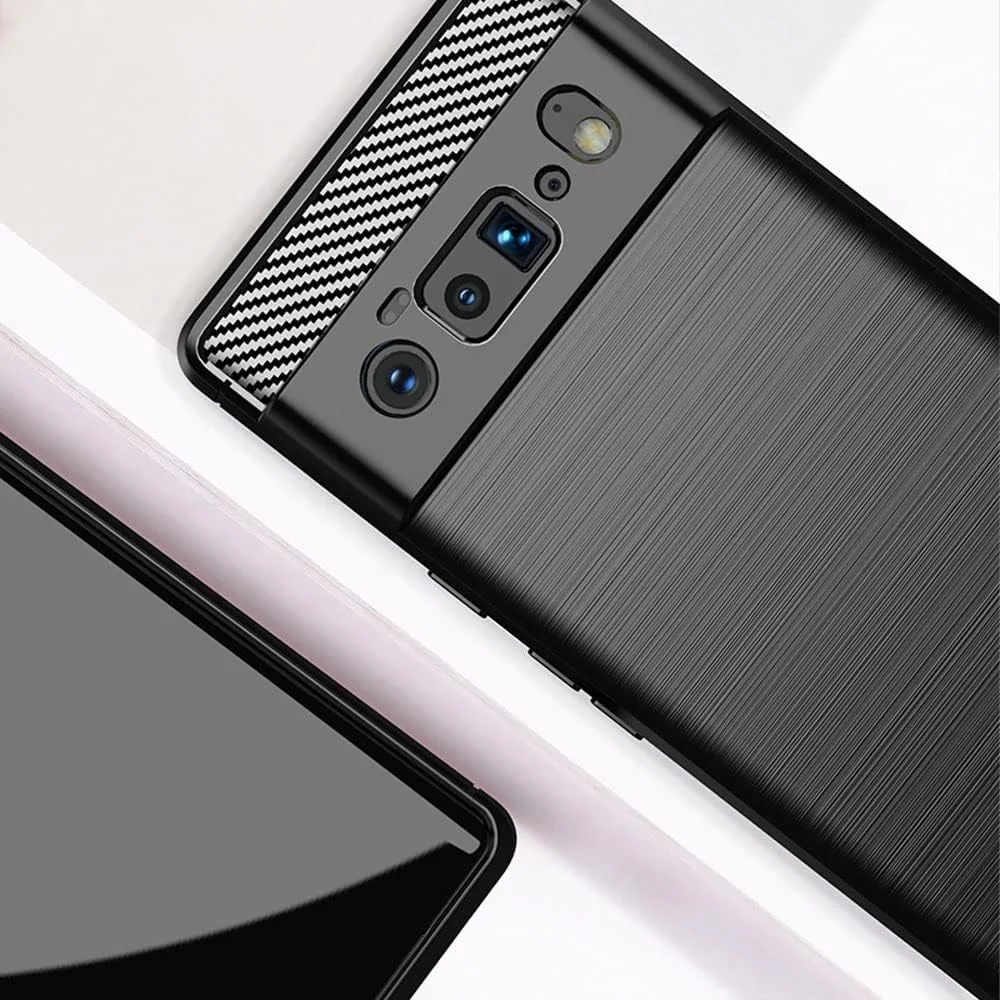 کاور TPU با بافت برس خورده و فیبر کربنی مارگون برای گوشی گوگل پیکسل 6 پرو - ضد اثر انگشت (پیکسل 6 پرو، مشکی) کاور TPU با بافت برس خورده و فیبر کربنی مارگون برای گوشی گوگل پیکسل 6 پرو - ضد اثر انگشت (پیکسل 6 پرو، مشکی)