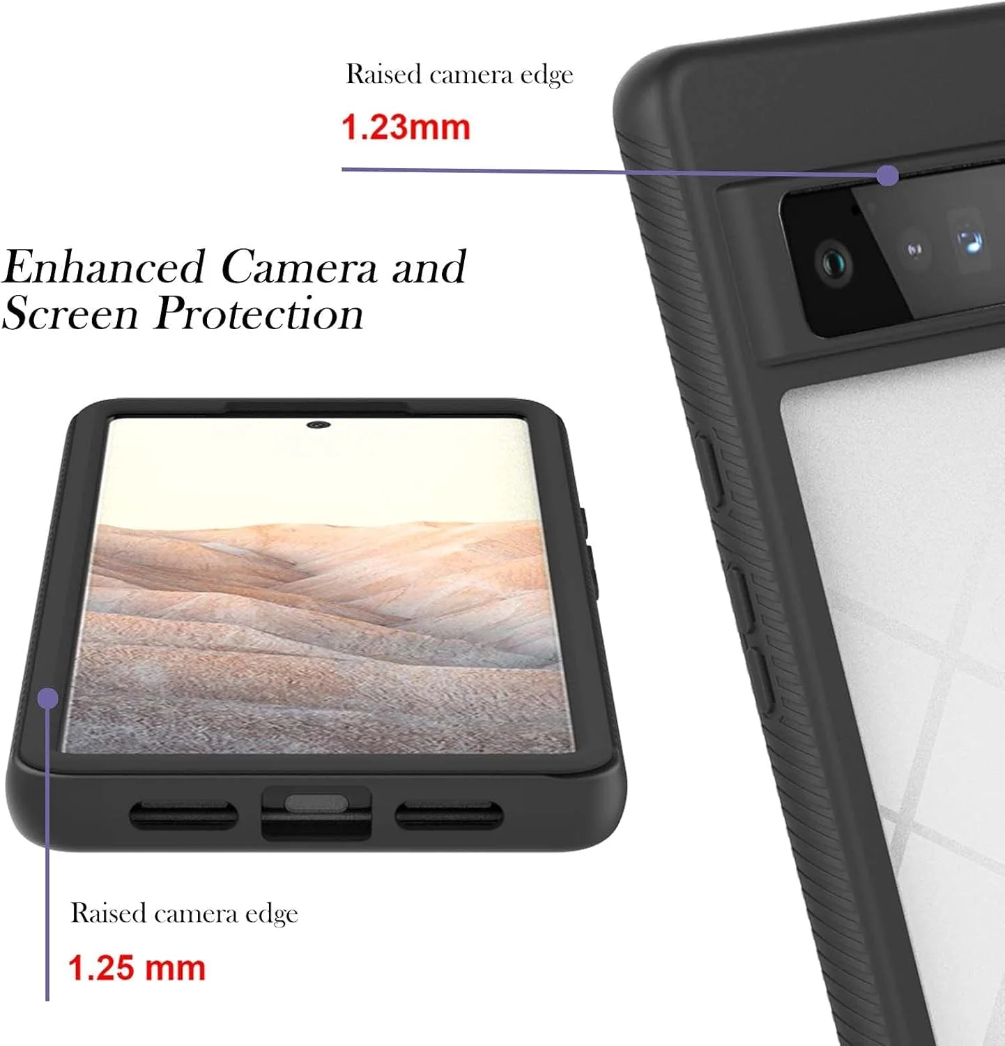 کاور محافظ گوشی گوگل پیکسل 7 پرو، کاور محافظ شفاف PC+TPU ضد ضربه، سازگار با شارژ بیسیم، محافظت دو لایه کاور محافظ گوشی گوگل پیکسل 7 پرو، کاور محافظ شفاف PC+TPU ضد ضربه، سازگار با شارژ بیسیم، محافظت دو لایه