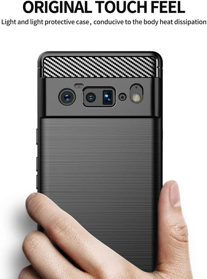 کاور TPU با بافت برس خورده و فیبر کربنی مارگون برای گوشی گوگل پیکسل 6 پرو - ضد اثر انگشت (پیکسل 6 پرو، مشکی) کاور TPU با بافت برس خورده و فیبر کربنی مارگون برای گوشی گوگل پیکسل 6 پرو - ضد اثر انگشت (پیکسل 6 پرو، مشکی)