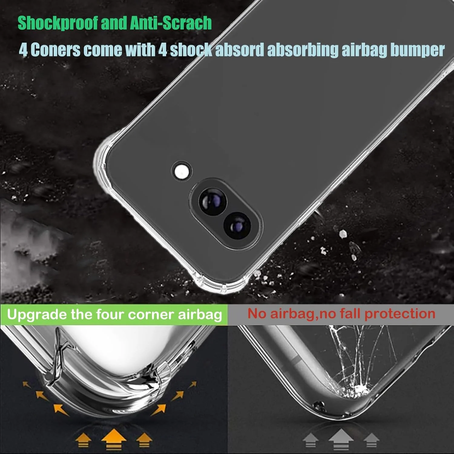 کاور شفاف لوموبریلا برای گوگل پیکسل 9a، مقاوم در برابر ضربه، محافظت درجه نظامی، گوشههای تقویتشده، باریک، نرم، انعطافپذیر، سپر TPU کاور شفاف لوموبریلا برای گوگل پیکسل 9a، مقاوم در برابر ضربه، محافظت درجه نظامی، گوشههای تقویتشده، باریک، نرم، انعطافپذیر، سپر TPU