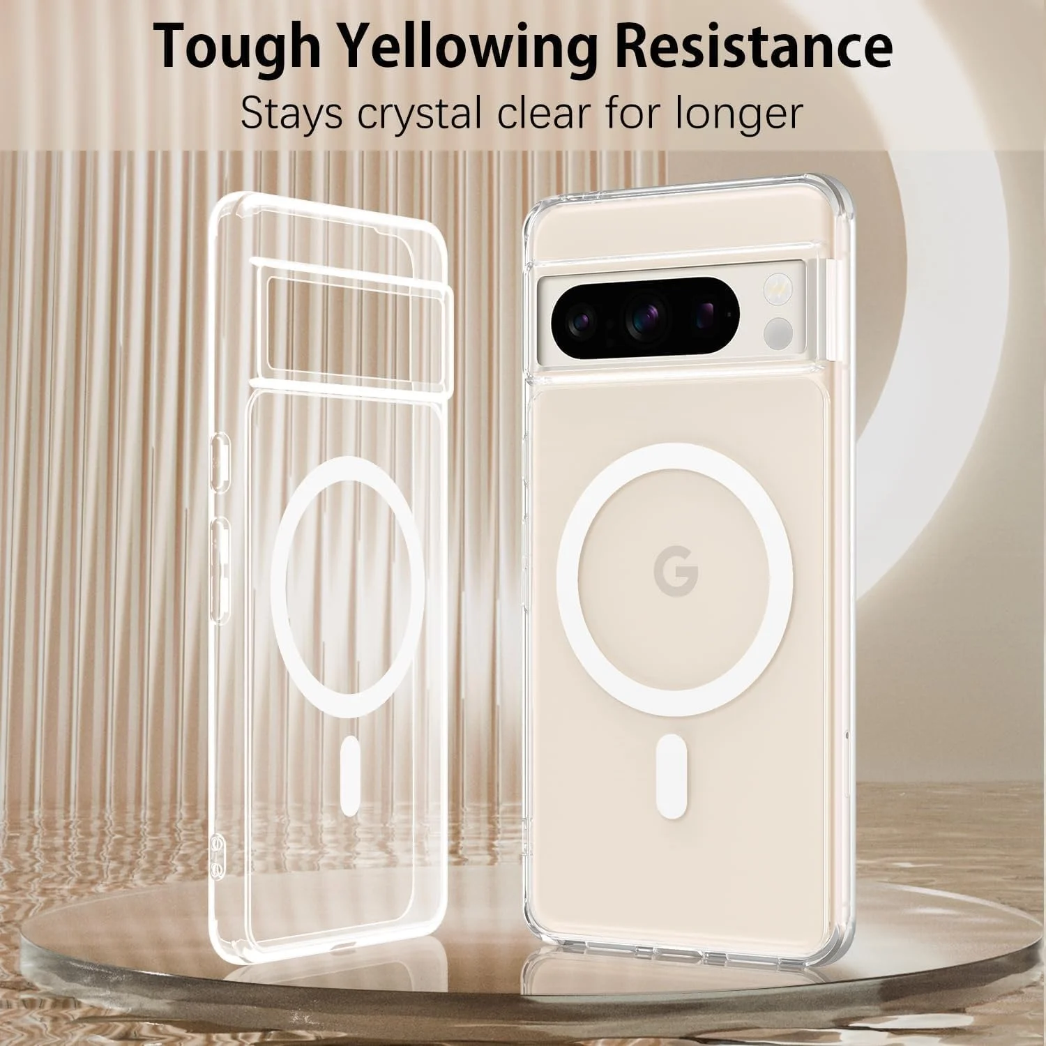 قاب محافظ گوشی گوگل پیکسل 8 پرو با MagSafe، باریک، شفاف و ضد ضربه با سپر TPU نرم، پوشش محافظ شارژ برای پیکسل 8 پرو 6.7 اینچی (2023)، شفاف قاب محافظ گوشی گوگل پیکسل 8 پرو با MagSafe، باریک، شفاف و ضد ضربه با سپر TPU نرم، پوشش محافظ شارژ برای پیکسل 8 پرو 6.7 اینچی (2023)، شفاف
