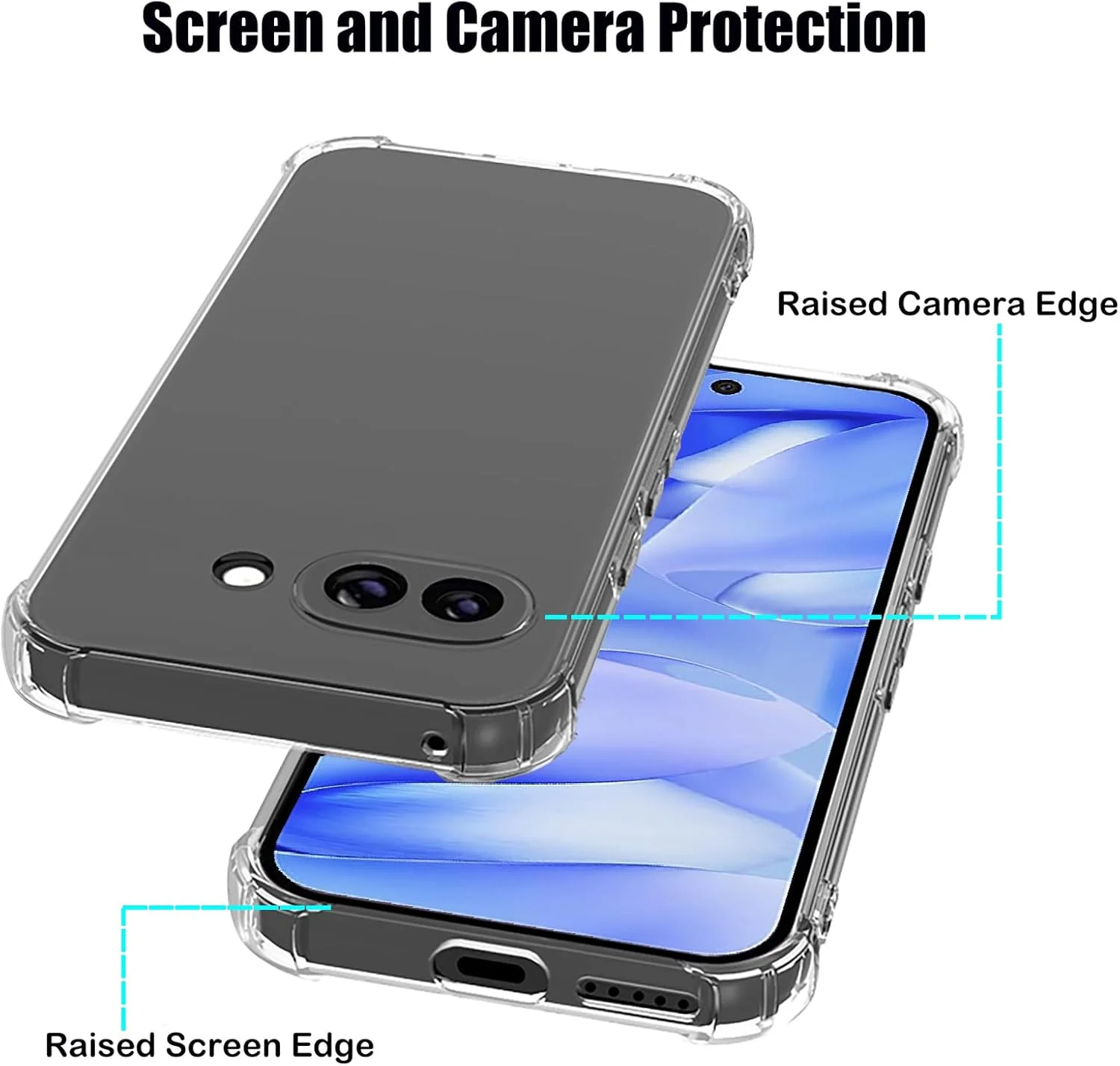 کاور شفاف لوموبریلا برای گوگل پیکسل 9a، مقاوم در برابر ضربه، محافظت درجه نظامی، گوشههای تقویتشده، باریک، نرم، انعطافپذیر، سپر TPU کاور شفاف لوموبریلا برای گوگل پیکسل 9a، مقاوم در برابر ضربه، محافظت درجه نظامی، گوشههای تقویتشده، باریک، نرم، انعطافپذیر، سپر TPU