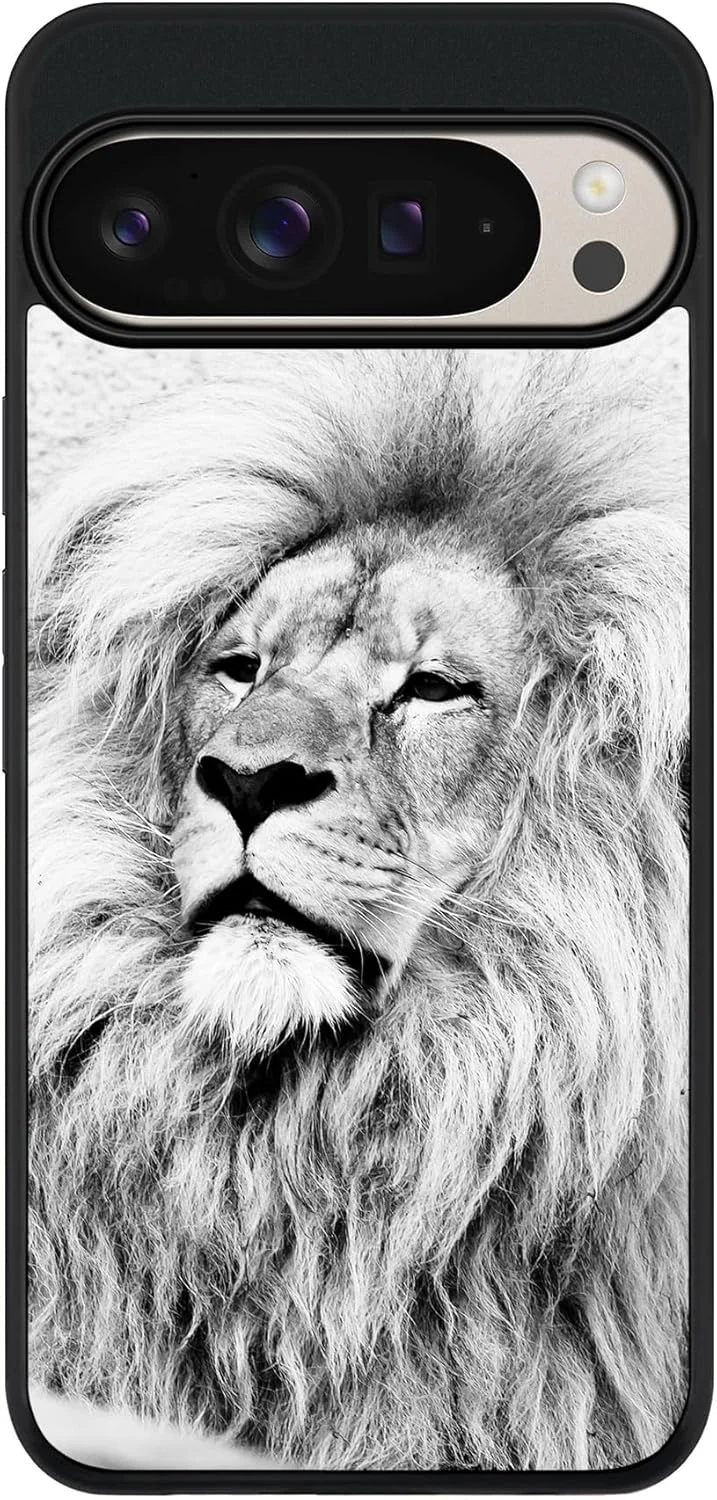 کاور محافظ گوشی گوگل پیکسل 9 پرو XL، طراحی مقاوم، باریک، محافظت از دوربین، ضد ضربه - طرح شیر خردمند