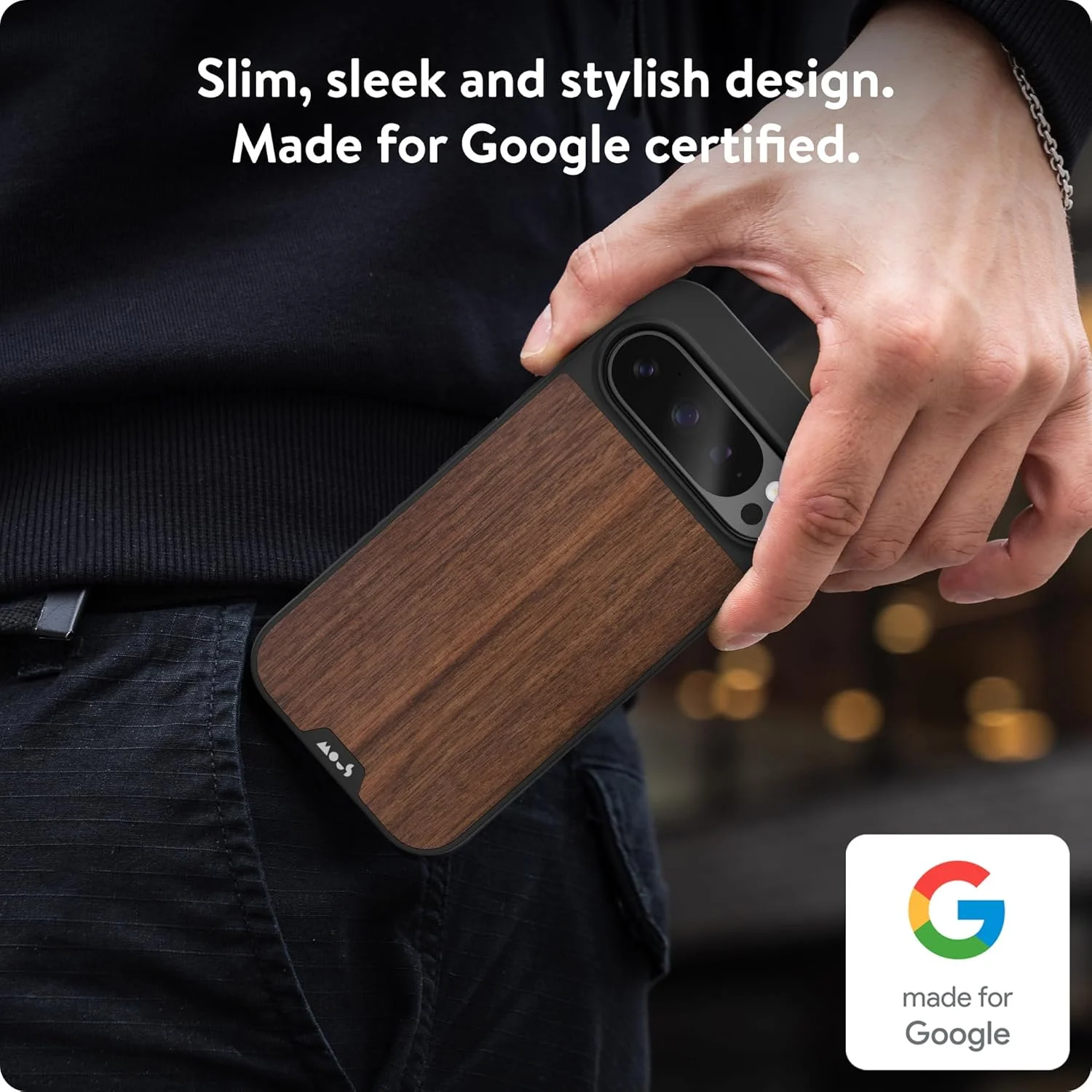 قاب محافظ موس سری Limitless 5.0 مناسب برای گوشی گوگل پیکسل 9 پرو - طرح چوب گردو - ضد ضربه