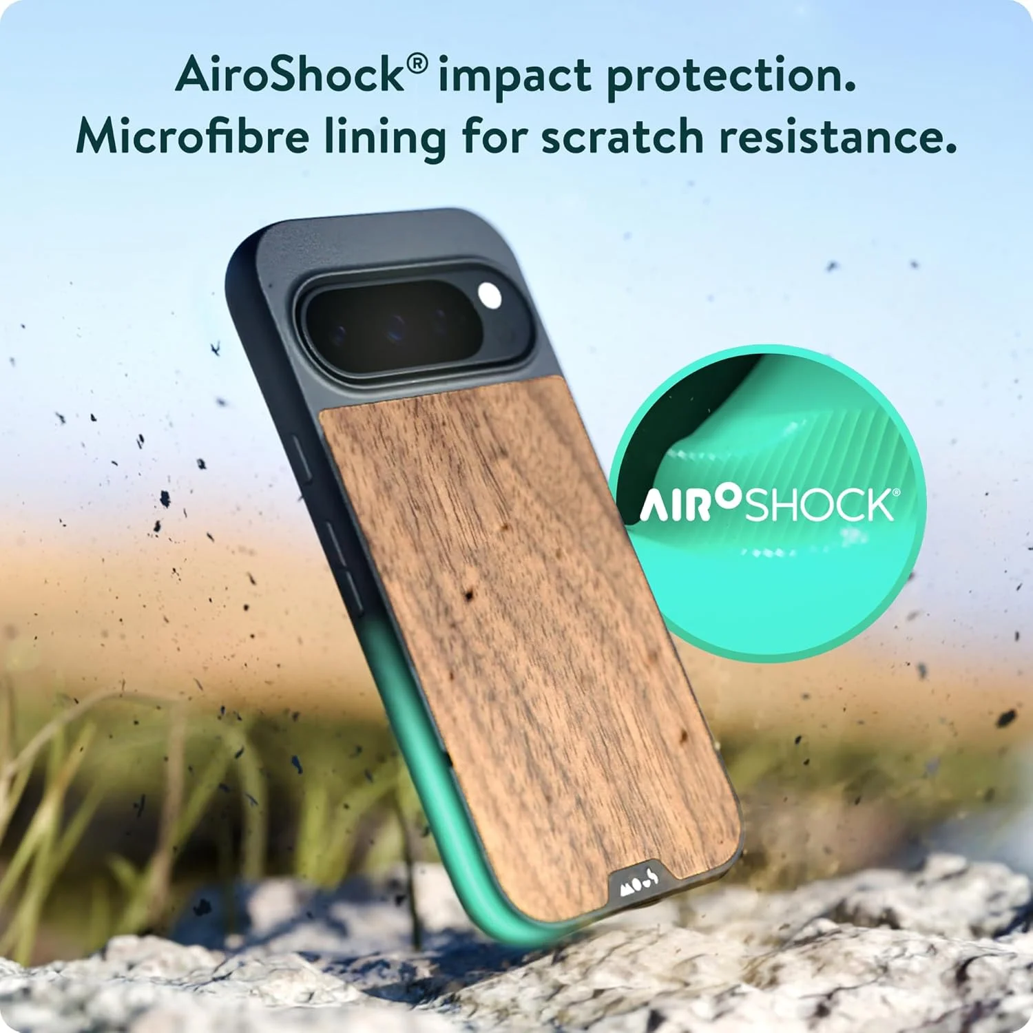 قاب محافظ موس سری Limitless 5.0 مناسب برای گوشی گوگل پیکسل 9 پرو - طرح چوب گردو - ضد ضربه