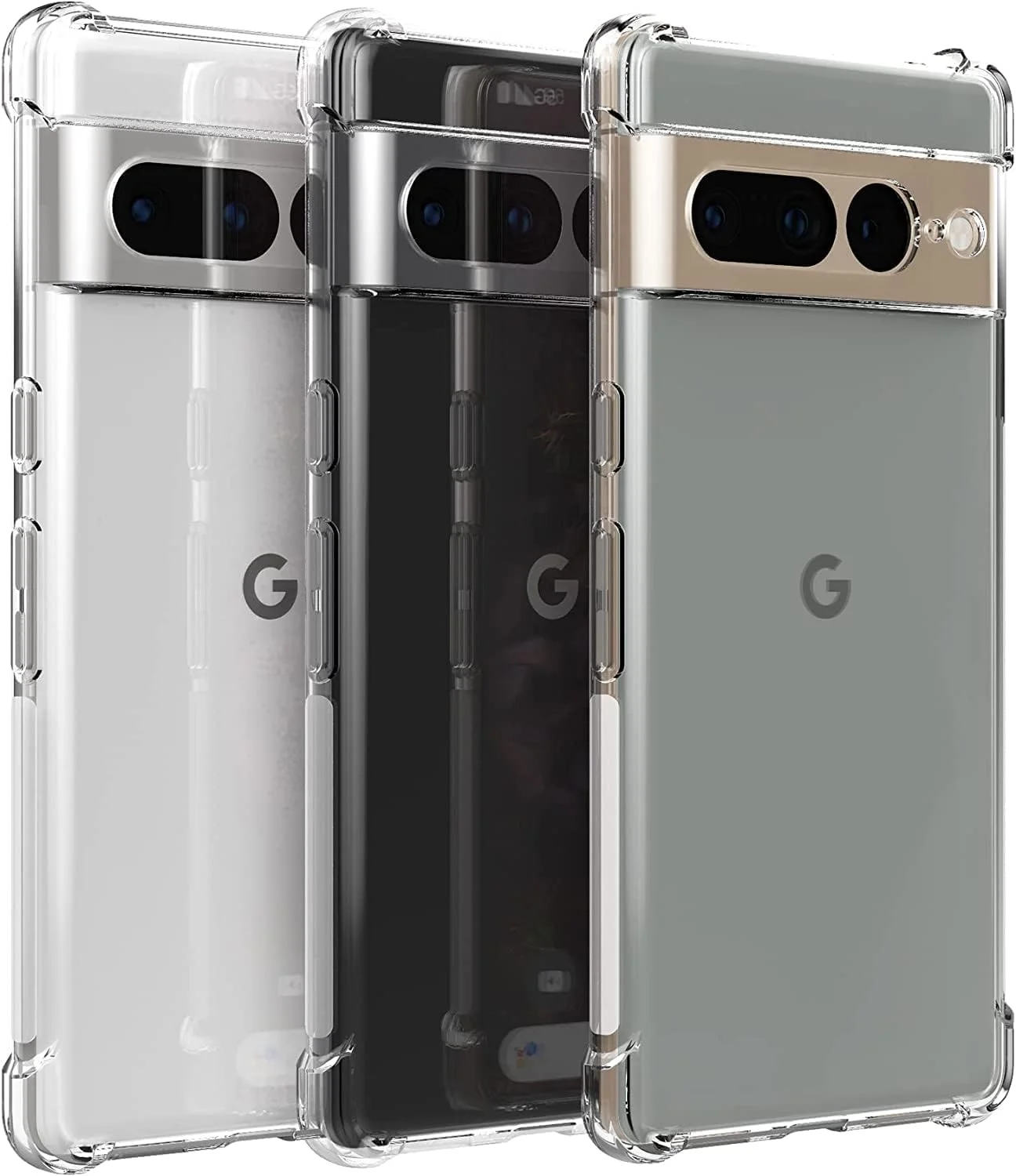 کاور محافظ ژله ای شفاف و نرم گوشی گوگل پیکسل 7 پرو، ساخته شده از TPU سیلیکونی با گوشه های تقویت شده