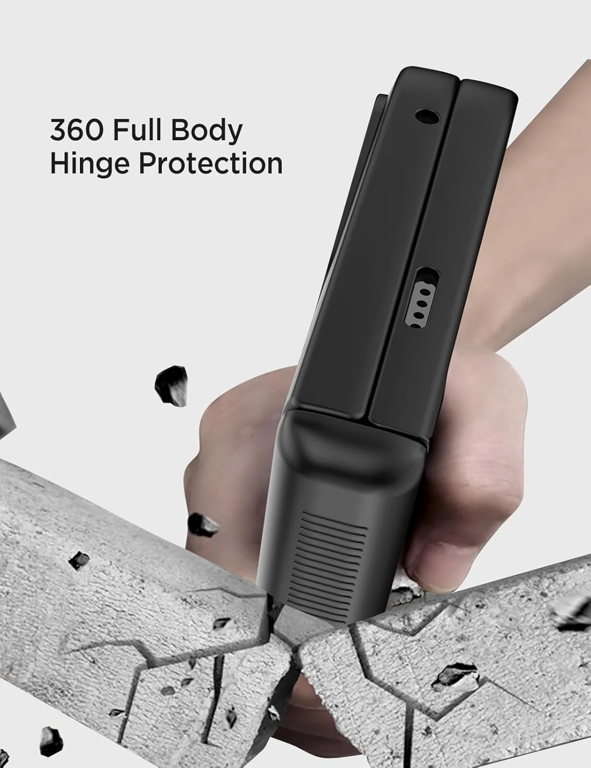 قاب باریک TERRIFI برای گوگل پیکسل 9 پرو فولد، پایه نامرئی و محافظت در برابر افتادن، پوشش کامل ضد خش و نازک ضد ضربه برای گوگل پیکسل فولد 2، مشکی مات