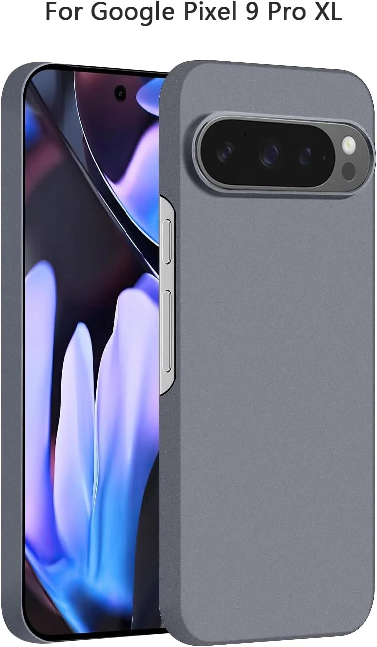 قاب محافظ گوشی بستمی مناسب برای گوگل پیکسل 9 پرو XL، محافظ دوربین فوق‌العاده سبک و باریک از جنس PC سخت برای قاب گوگل پیکسل 9 پرو XL (خاکستری سنگریزه ای)