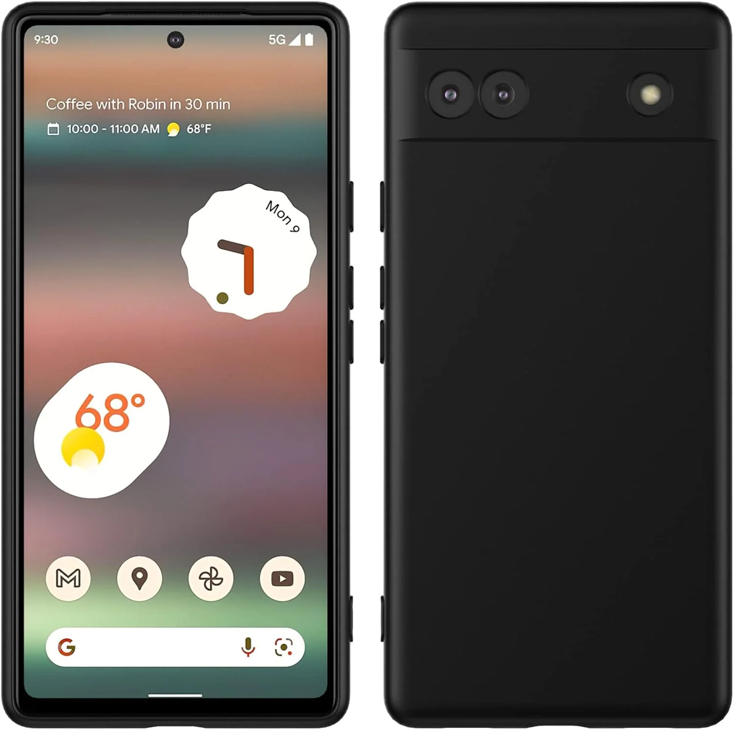 کاور مشکی سیلیکونی نرم و باریک EXELLE مناسب برای گوشی گوگل پیکسل 6A