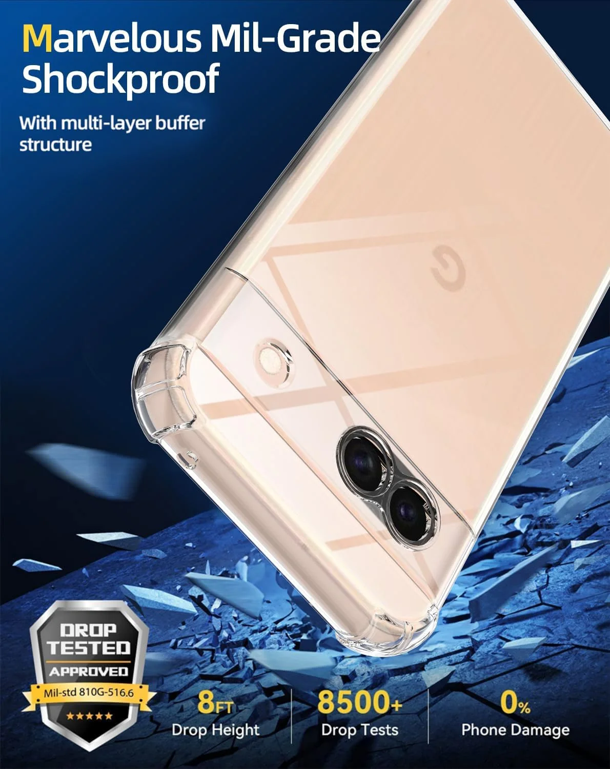 کاور گوشی گوگل پیکسل 8a و قاب شیشه ای حرارت دیده به همراه بند گردنی، کاور سیلیکونی نرم و شفاف تلفن همراه، گردنبند چوکر محافظ سپر ضربه گیر، قاب TPU، مشکی