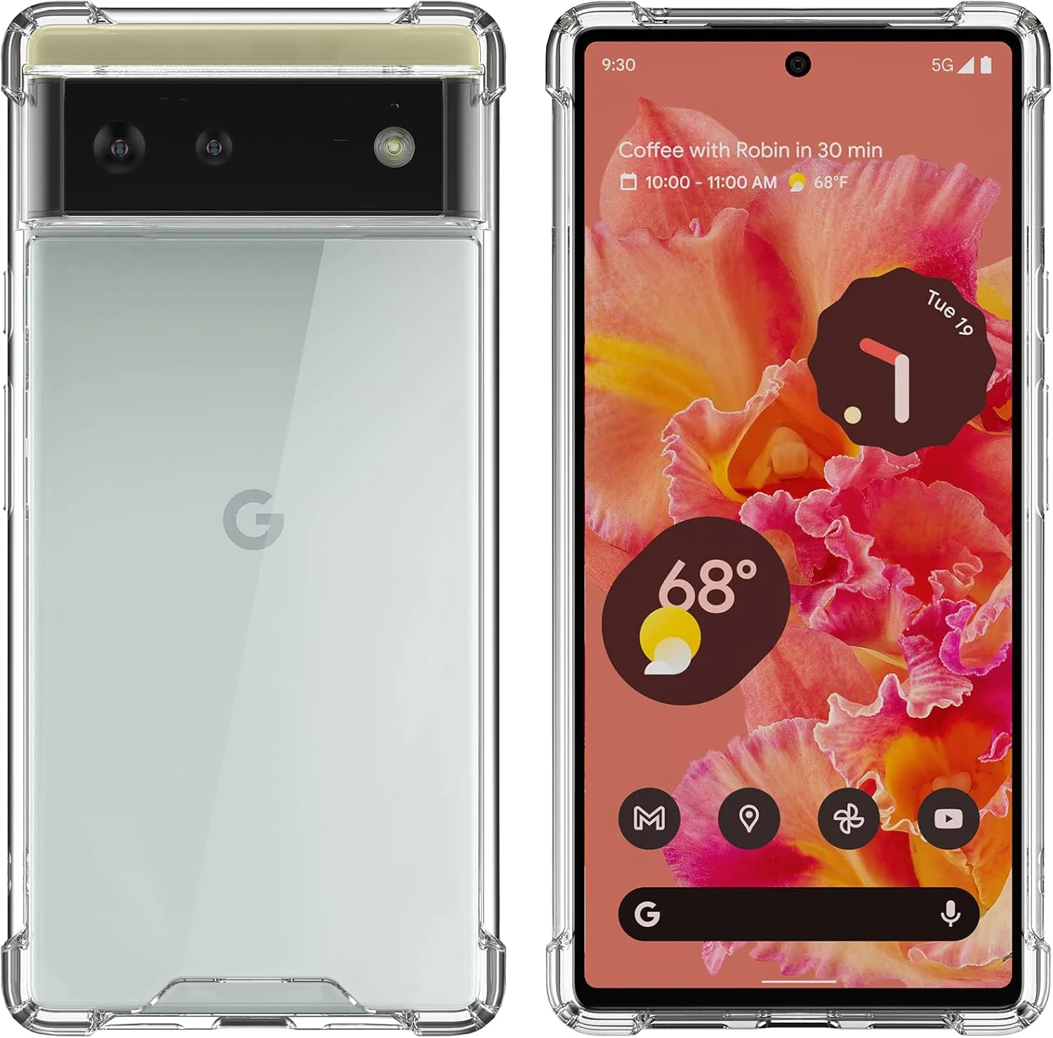 قاب محافظ گوشی Eastcoo طراحی شده برای گوگل پیکسل 6 پرو 5G، فوق العاده نازک، ضد ضربه، شفاف، 10 برابر مقاوم در برابر زرد شدن، محافظت کامل از گوشی گوگل پیکسل 6 پرو...