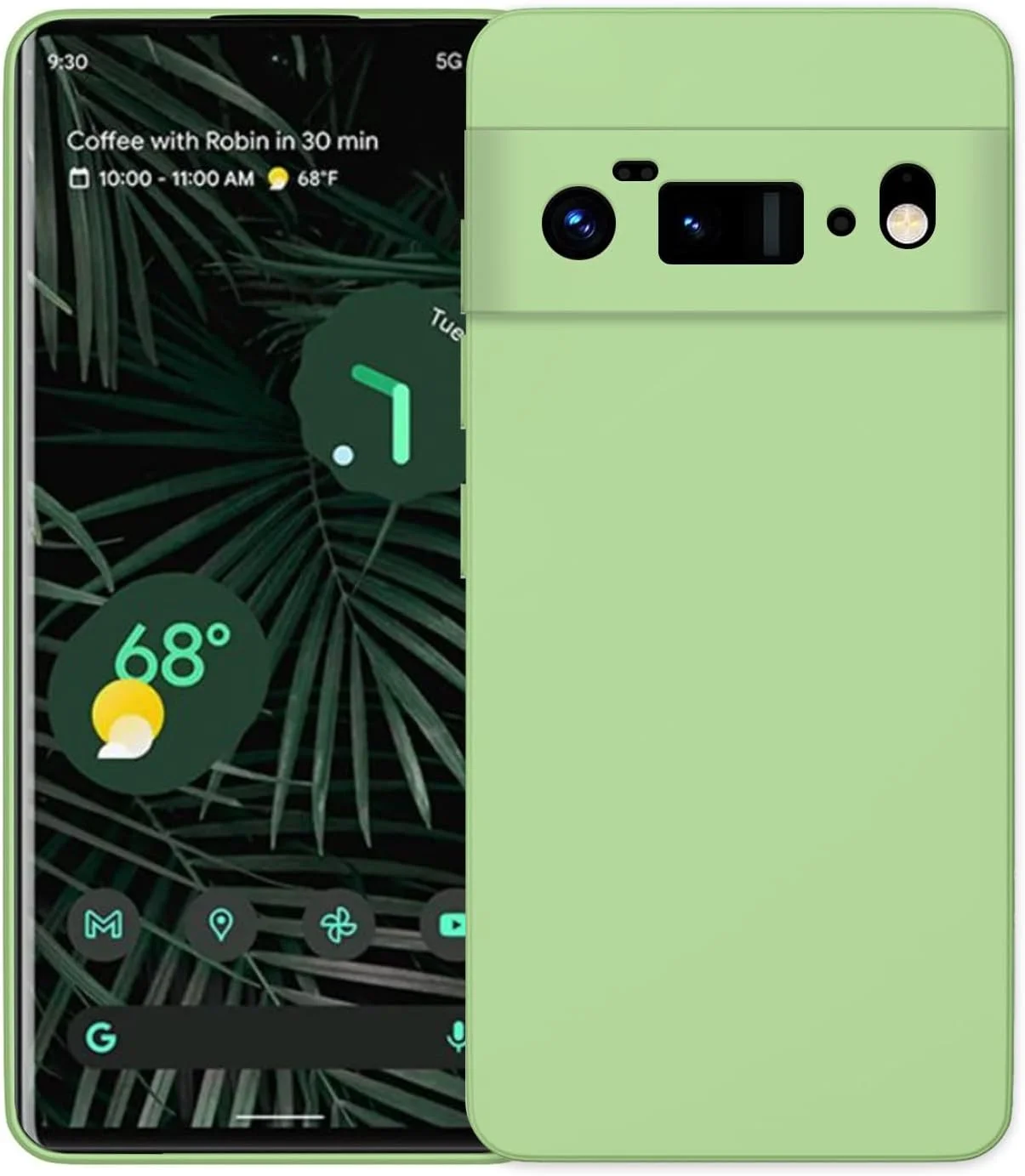 قاب سیلیکونی گوشی برای گوگل پیکسل 6 پرو، کاور محافظ نرم (سبز روشن، پیکسل 6 پرو)