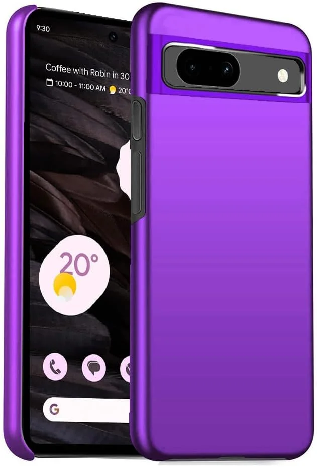 قاب محافظ باریک و مقاوم برای گوشی گوگل پیکسل 7a - پوشش مات لاستیکی (بنفش)
