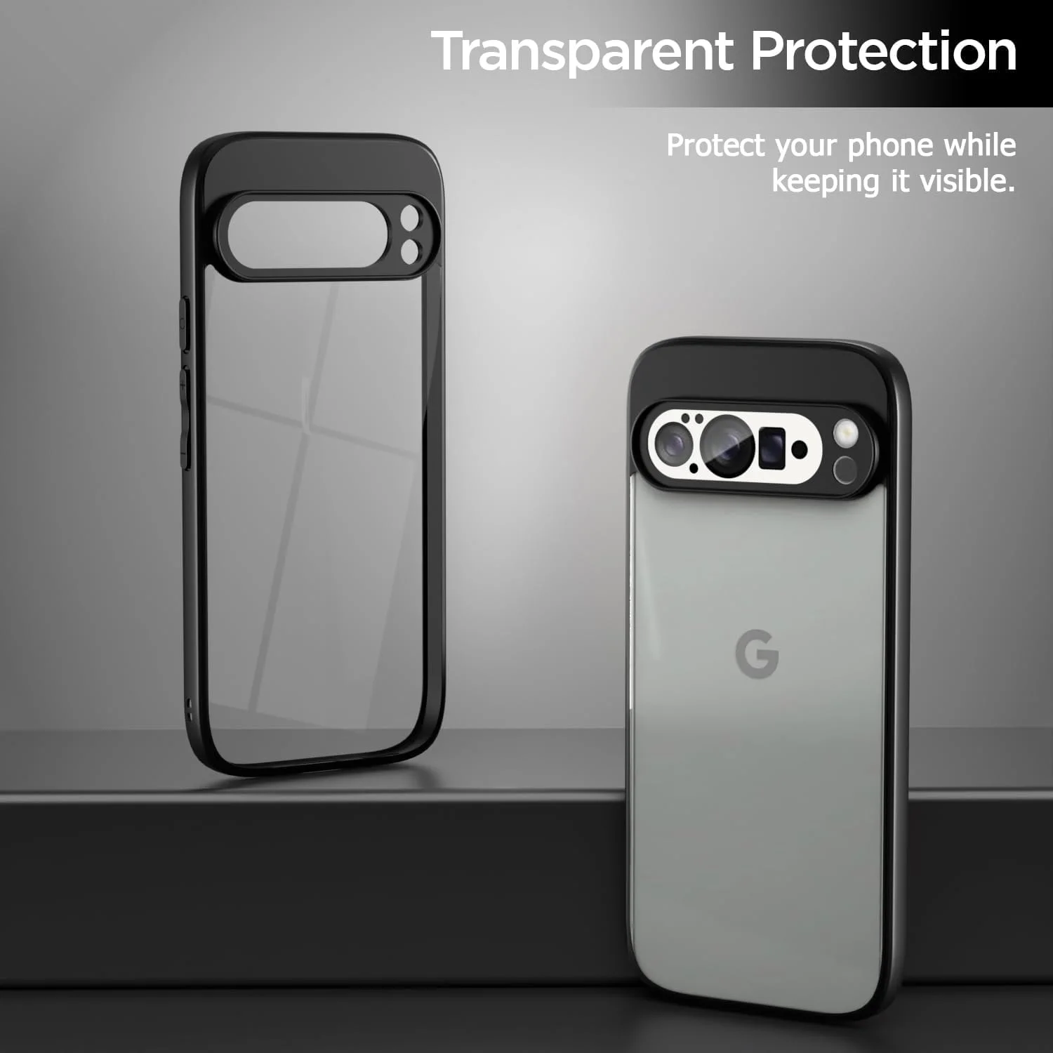 قاب محافظ ضد ضربه شفاف برای گوگل پیکسل 10 پرو، پوشش سخت پشتی، محافظ لبه TPU، قاب پشتی شفاف برای پیکسل 10 پرو
