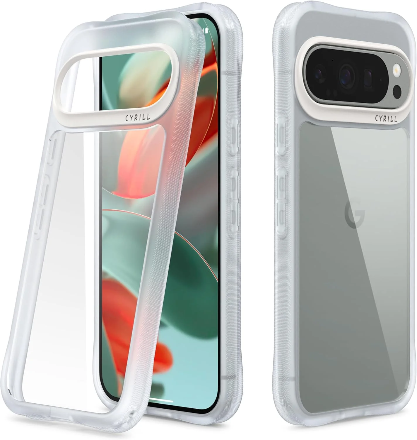 کاور محافظ شفاف CYRILL UltraSheer سازگار با گوشی گوگل پیکسل 9 / پیکسل 9 پرو، کاور گوشی با سپر [جذب شوک] برای پیکسل 9 پرو / 9 (2024) - شفاف