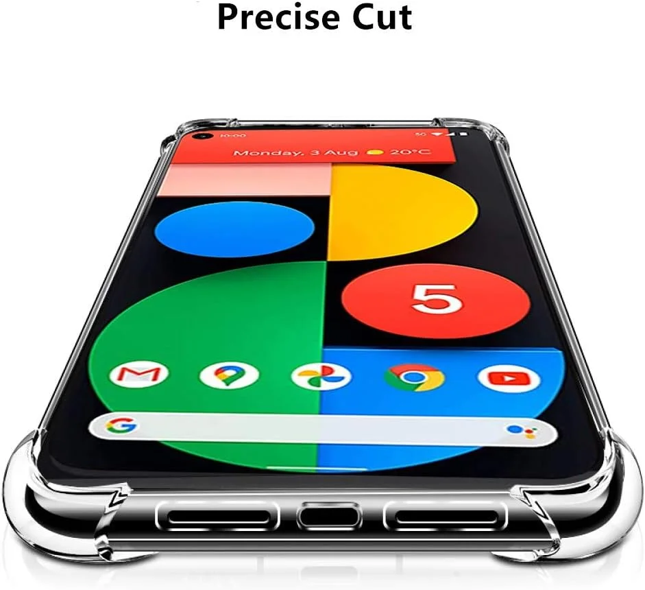 کاور محافظ شفاف گوشی گوگل پیکسل 5، ضد زردی، طراحی فوق العاده نازک، محافظت در برابر سقوط، محافظت کامل از گوشی هوشمند، مناسب برای گوشی گوگل 5