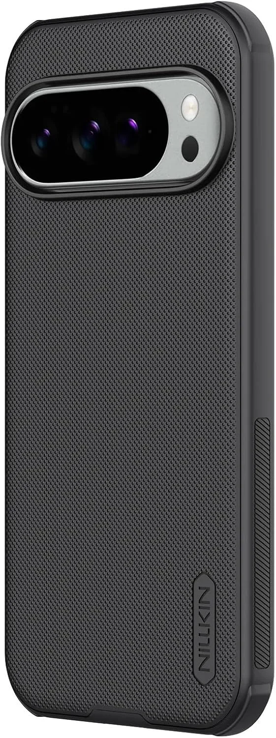 قاب محافظ Nillkin Super Frosted Shield Pro برای Google Pixel 9 Pro XL – پوشش محافظ مات ضد لغزش با جذب ضربه، محافظ لنز برجسته و تناسب دقیق – مشکی