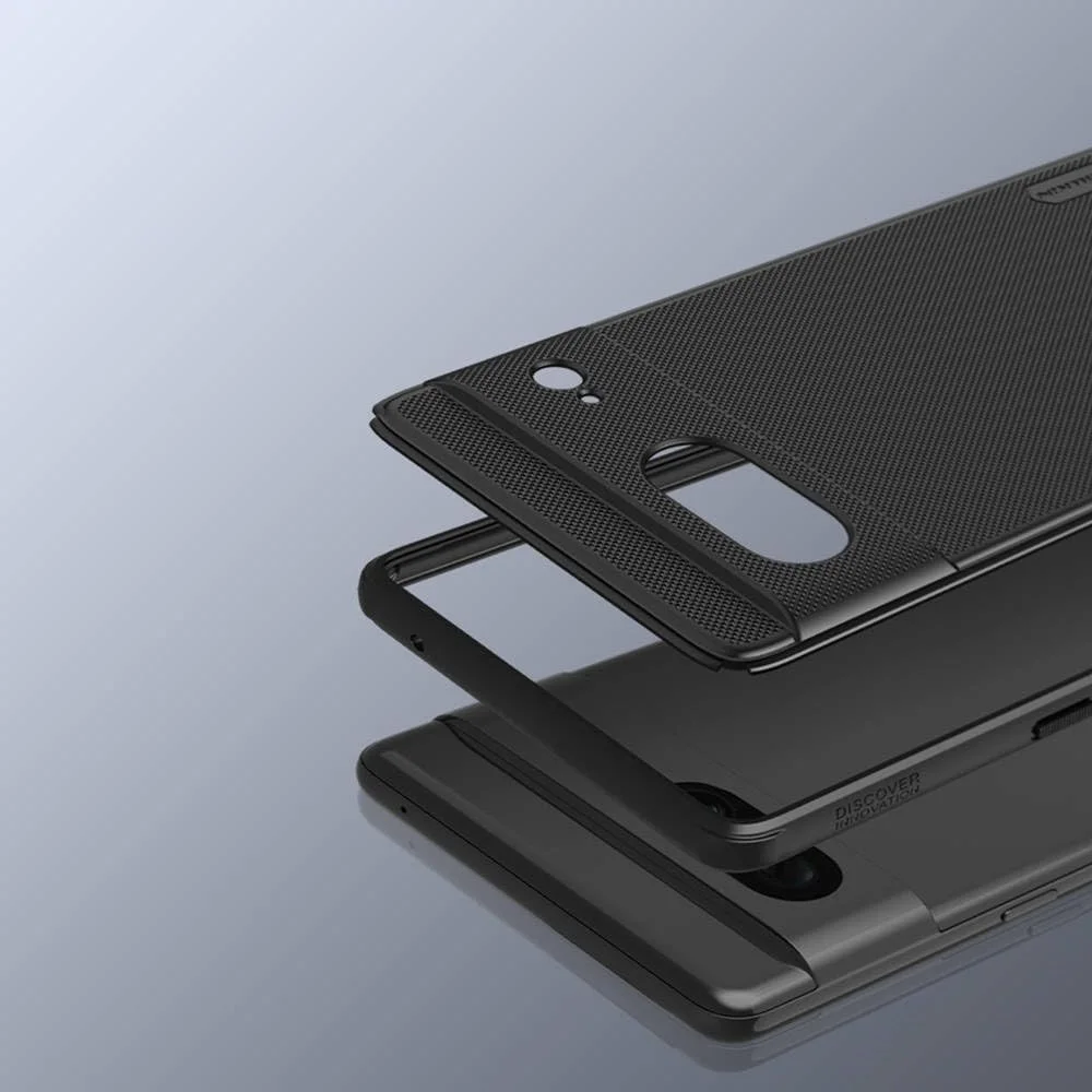 کاور نیلکین مدل Super Frosted Shield Pro مناسب برای گوشی گوگل پیکسل 7 (6.3 اینچ) با پشت سخت و حاشیه نرم (PC + TPU)، ضد ضربه، محافظ دوربین با لبه های برجسته، رنگ مشکی