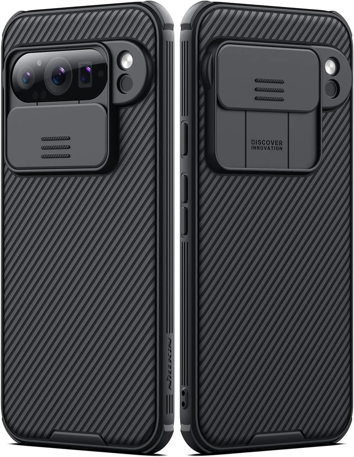 قاب محافظ گوشی گوگل پیکسل 9 پرو XL، پوشش کشویی محافظ لنز دوربین، کاور پشتی ضربه گیر TPU+PC، ضد اثر انگشت، باریک و محافظ