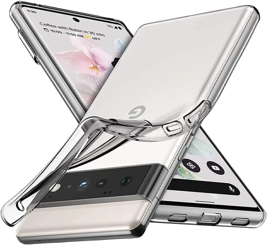 کاور شفاف مارگون برای گوشی گوگل پیکسل 7 پرو، کاور انعطاف پذیر TPU با قابلیت جذب شوک، 6.7 اینچ