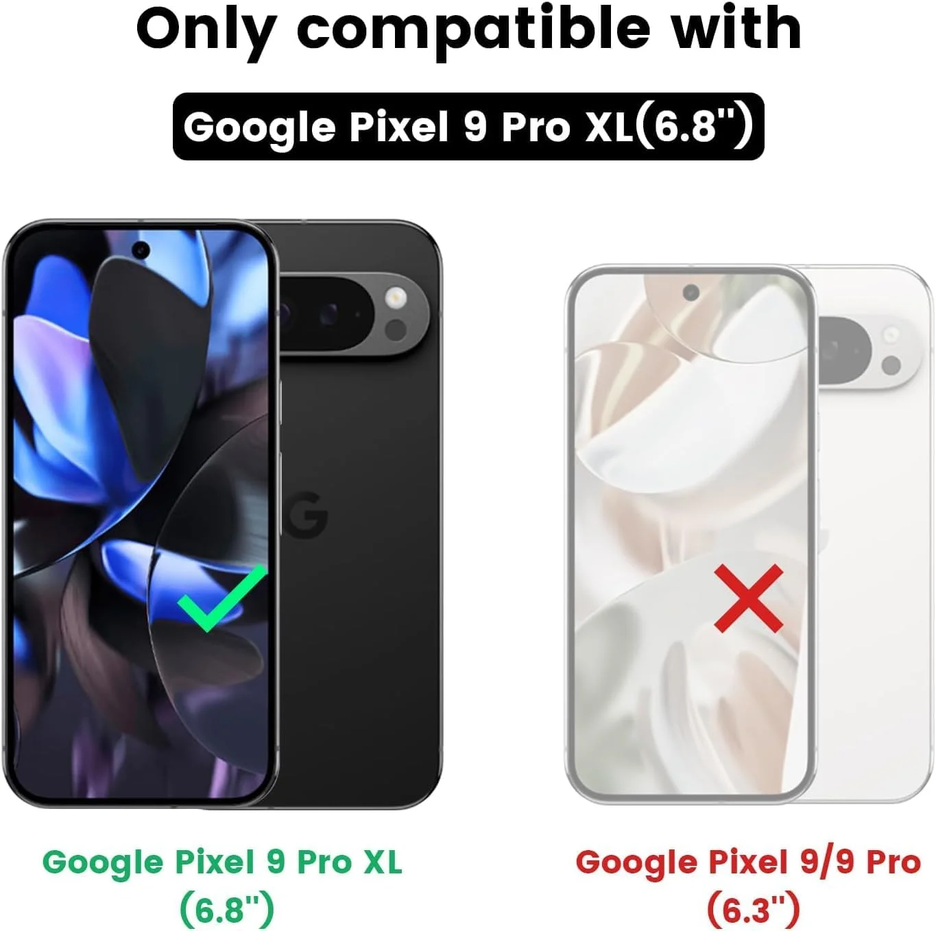 قاب محافظ گوشی گوگل پیکسل 9 پرو XL، پوشش کشویی محافظ لنز دوربین، کاور پشتی ضربه گیر TPU+PC، ضد اثر انگشت، باریک و محافظ