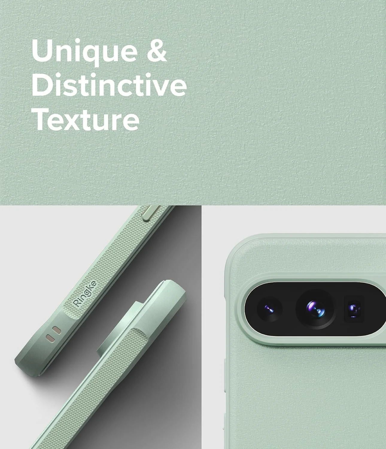 کاور اونیکس رینکه سازگار با گوگل پیکسل 9 پرو، با گریپ تقویت شده، TPU منعطف و مقاوم، ضربه گیر TPU قوی، محافظت در برابر افتادن، کاور گوشی [طراحی شده برای پیکسل 9 پرو] - نعنایی