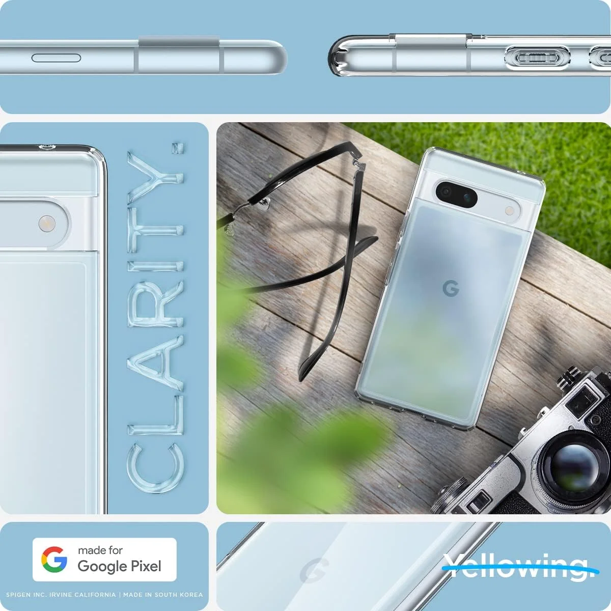 کاور محافظ ژله ای شفاف Spigen Ultra Hybrid مناسب برای گوشی Google Pixel 7a (سال 2023) کاور محافظ ژله ای شفاف Spigen Ultra Hybrid مناسب برای گوشی Google Pixel 7a (سال 2023)