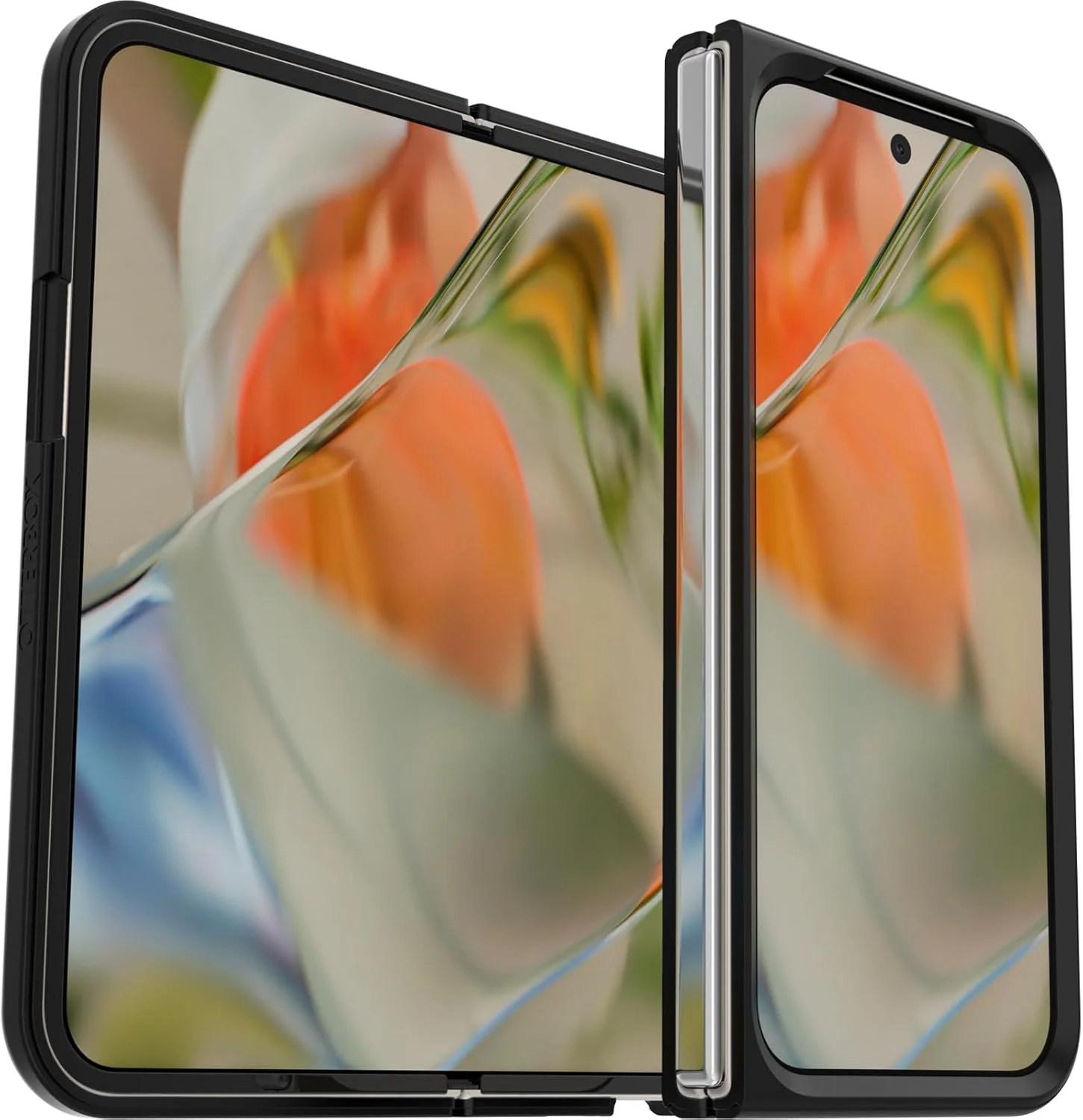 محافظ باریک و انعطاف پذیر OtterBox برای Google Pixel 9 Pro Fold، ضد ضربه، مقاوم در برابر سقوط، محافظ دو تکه شیک، تست شده مطابق با استاندارد نظامی، برای گوشی های تاشو، مشکی