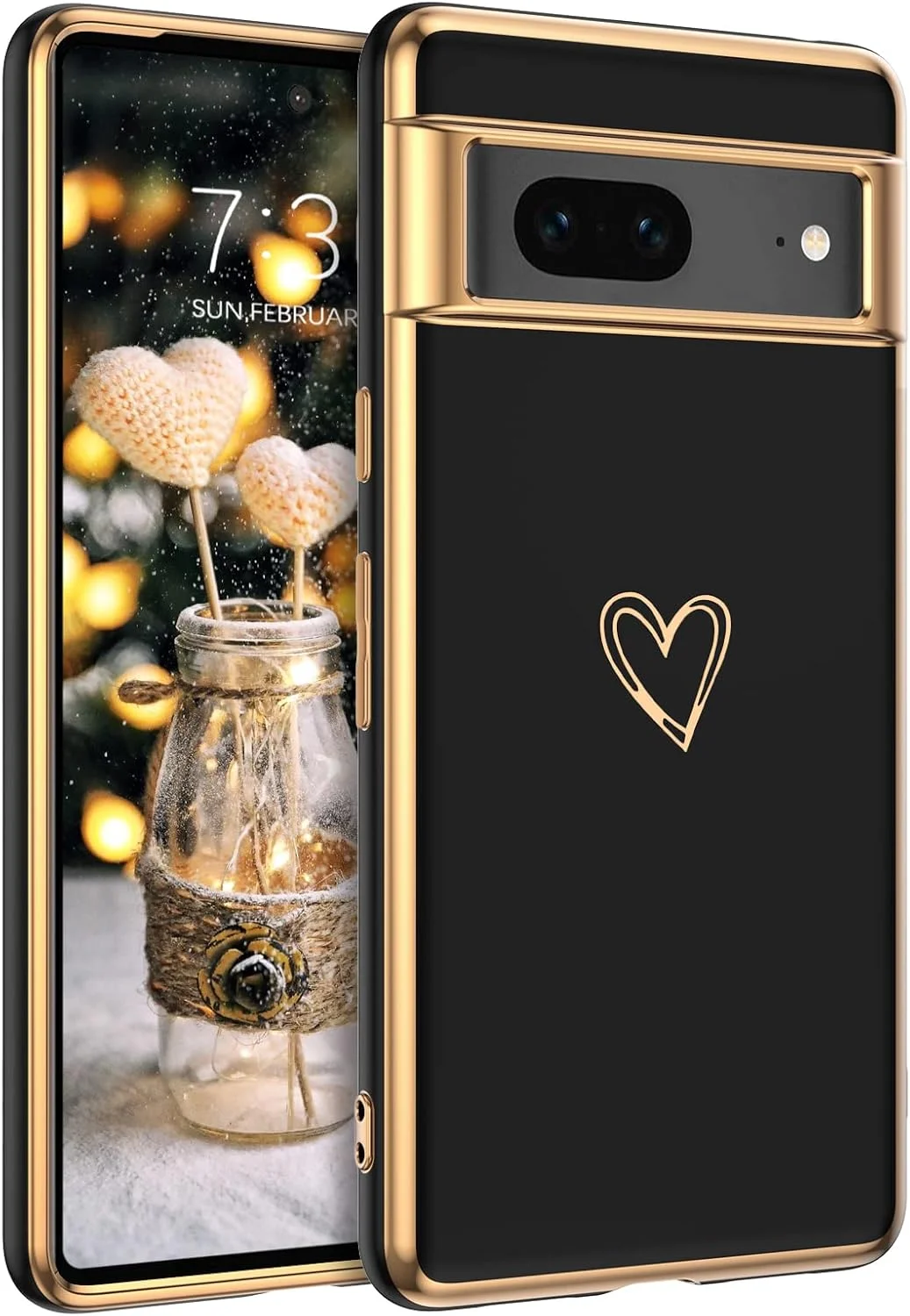 کاور محافظ گوشی موبایل گوآگوآ برای گوگل پیکسل 7، طرح قلب، ضد ضربه، کاور سیلیکونی TPU، کاور نازک، سازگار با شارژ بی سیم، 6.3 اینچ کاور محافظ گوشی موبایل گوآگوآ برای گوگل پیکسل 7، طرح قلب، ضد ضربه، کاور سیلیکونی TPU، کاور نازک، سازگار با شارژ بی سیم، 6.3 اینچ