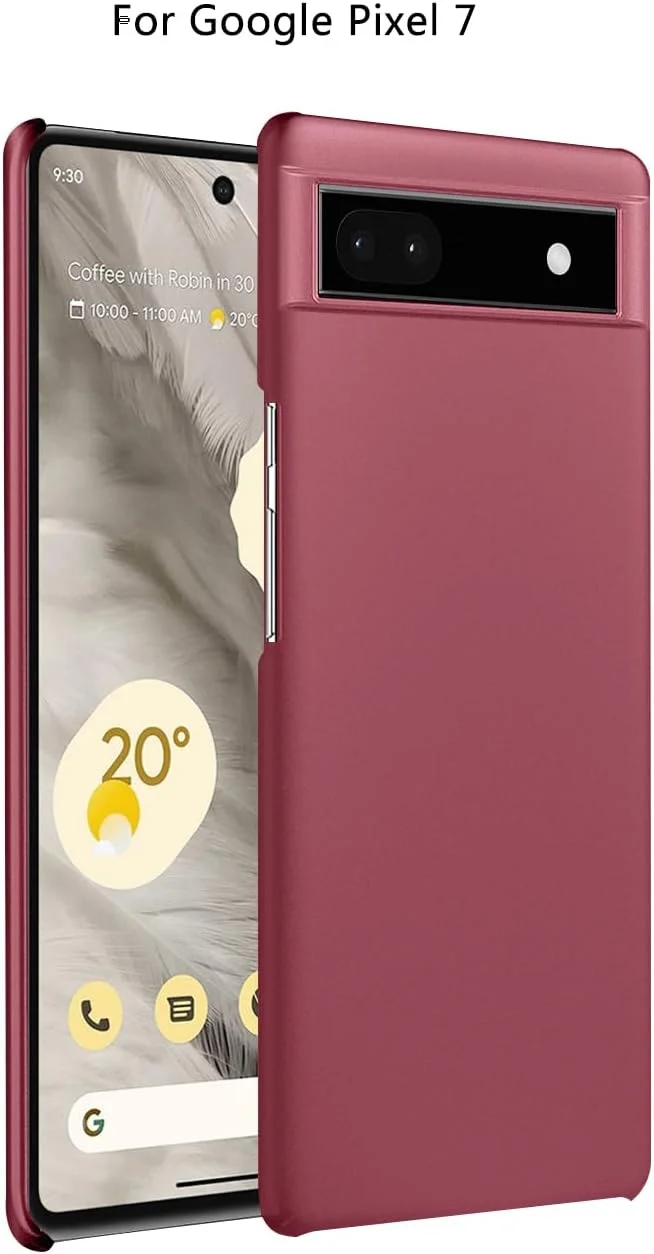 قاب بستمی برای گوگل پیکسل 7 5G (2022)، محافظ دوربین بسیار سبک و فوق العاده باریک، کاور سخت PC برای گوگل پیکسل 7 5G (2022) (قرمز شرابی سنگریزه ای)