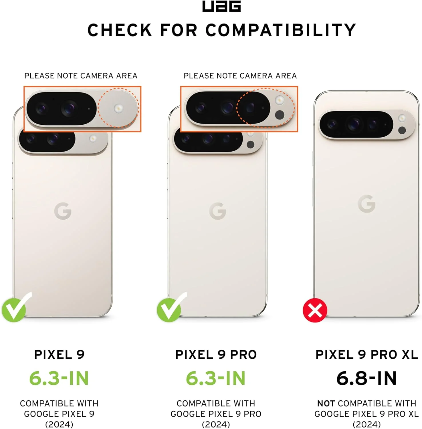 کاور محافظ گوشی گوگل پیکسل 9 و پیکسل 9 پرو مدل Scout از Urban Armor Gear - مشکی