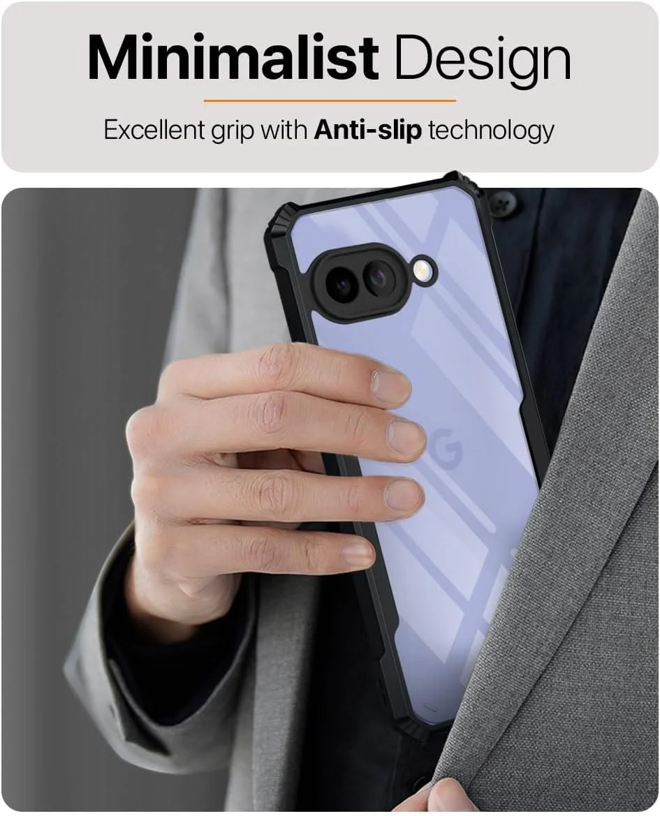 قاب محافظ گوشی گوگل پیکسل 9a، ضد ضربه، طراحی محافظت 360 درجه، محافظت از دوربین، کاور پشتی شفاف ترکیبی، بامپر (مشکی) قاب محافظ گوشی گوگل پیکسل 9a، ضد ضربه، طراحی محافظت 360 درجه، محافظت از دوربین، کاور پشتی شفاف ترکیبی، بامپر (مشکی)