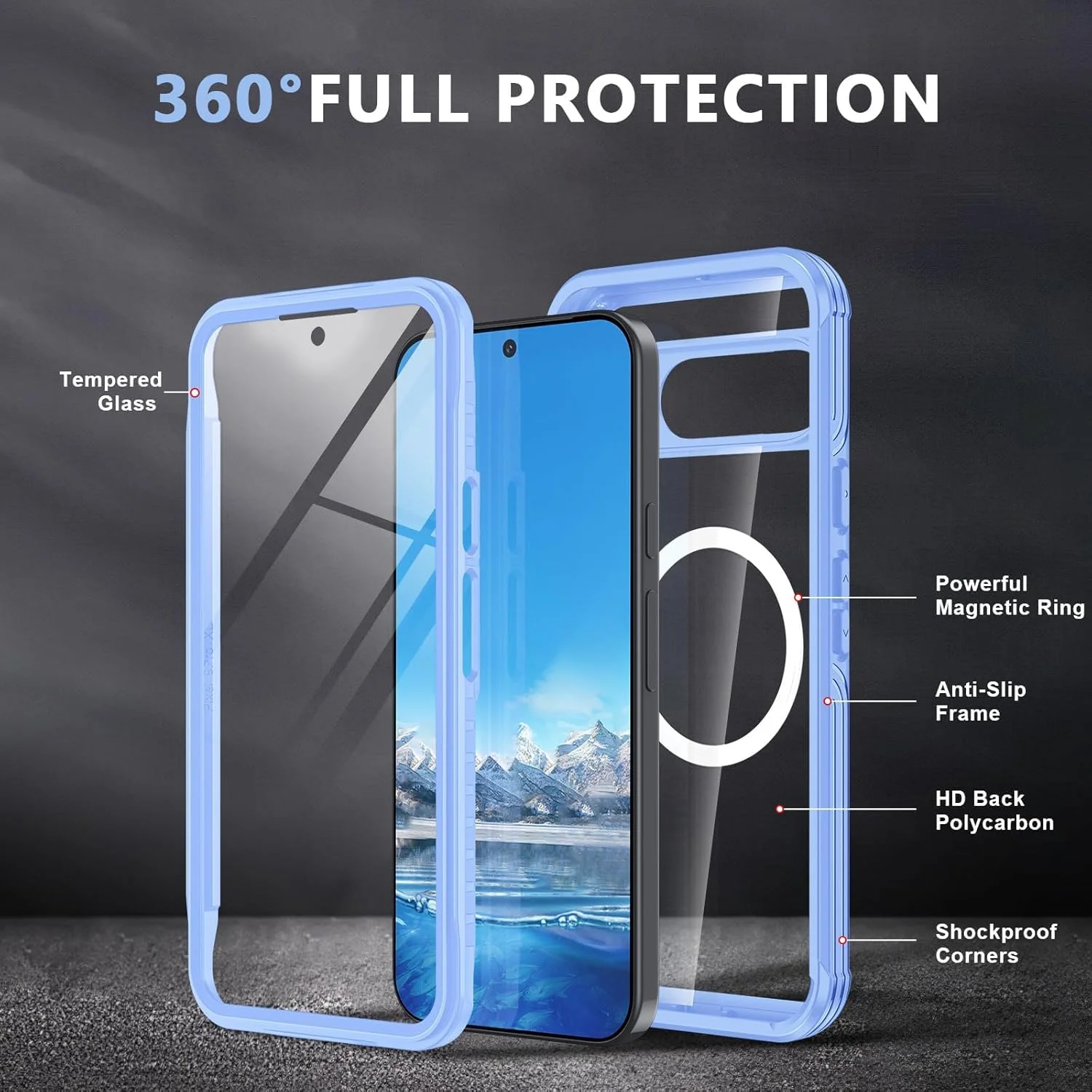 قاب محافظ آزون برای گوگل پیکسل 9 پرو ایکس ال، سازگار با مگ-سیف، قاب محافظ کامل گوشی با محافظ صفحه نمایش شیشه ای حرارت دیده 9H داخلی، پوشش شفاف ضد ضربه و مقاوم در برابر سقوط برای پیکسل 9 پرو ایکس ال قاب محافظ آزون برای گوگل پیکسل 9 پرو ایکس ال، سازگار با مگ-سیف، قاب محافظ کامل گوشی با محافظ صفحه نمایش شیشه ای حرارت دیده 9H داخلی، پوشش شفاف ضد ضربه و مقاوم در برابر سقوط برای پیکسل 9 پرو ایکس ال