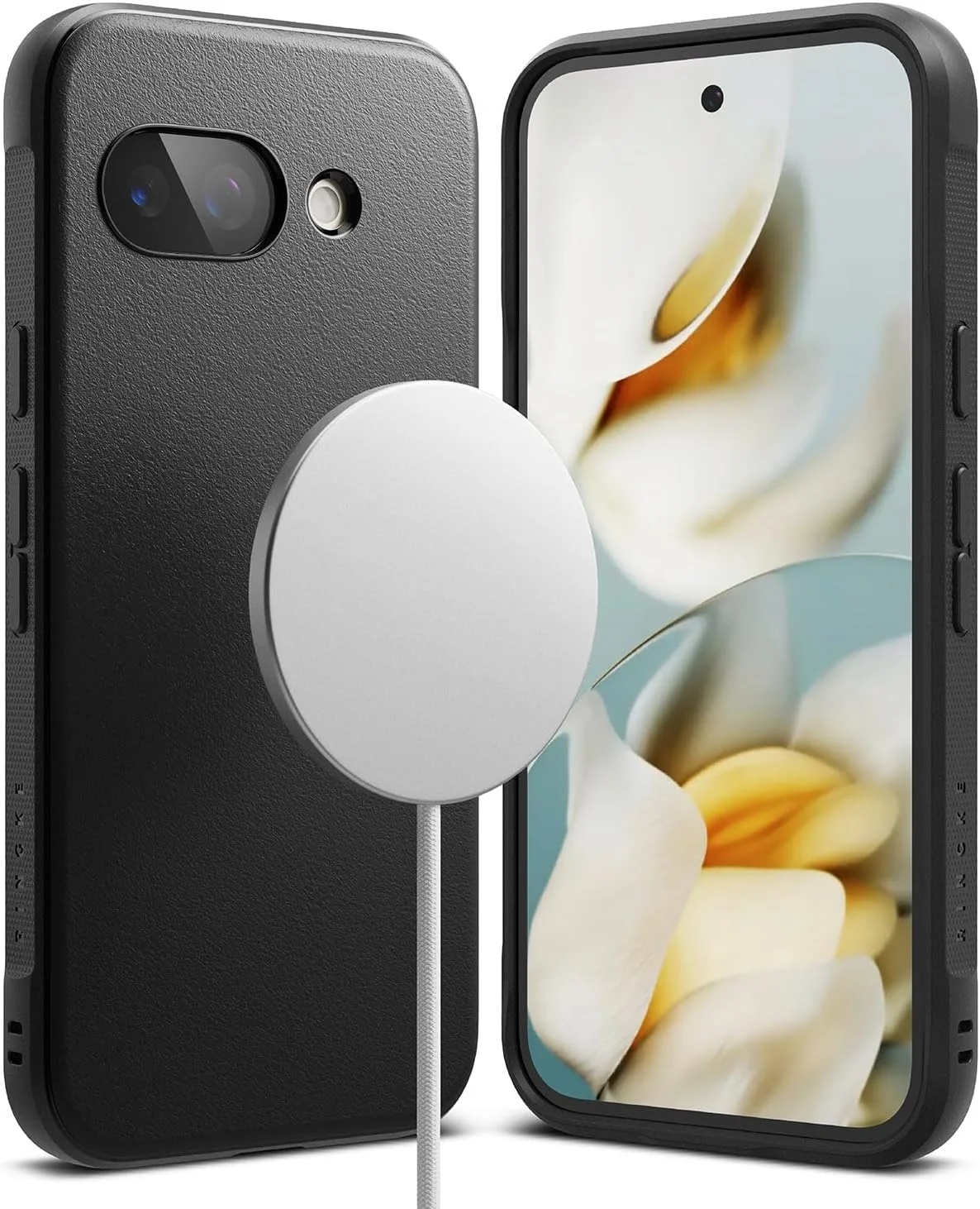 کاور محافظ گوشی گوگل پیکسل 9a رینکه اونیکس مگنتیک سازگار با MagSafe، با گریپ تقویت شده، TPU منعطف و مقاوم، ضد ضربه، سپر TPU مقاوم، پوشش پشتی گوشی - مشکی