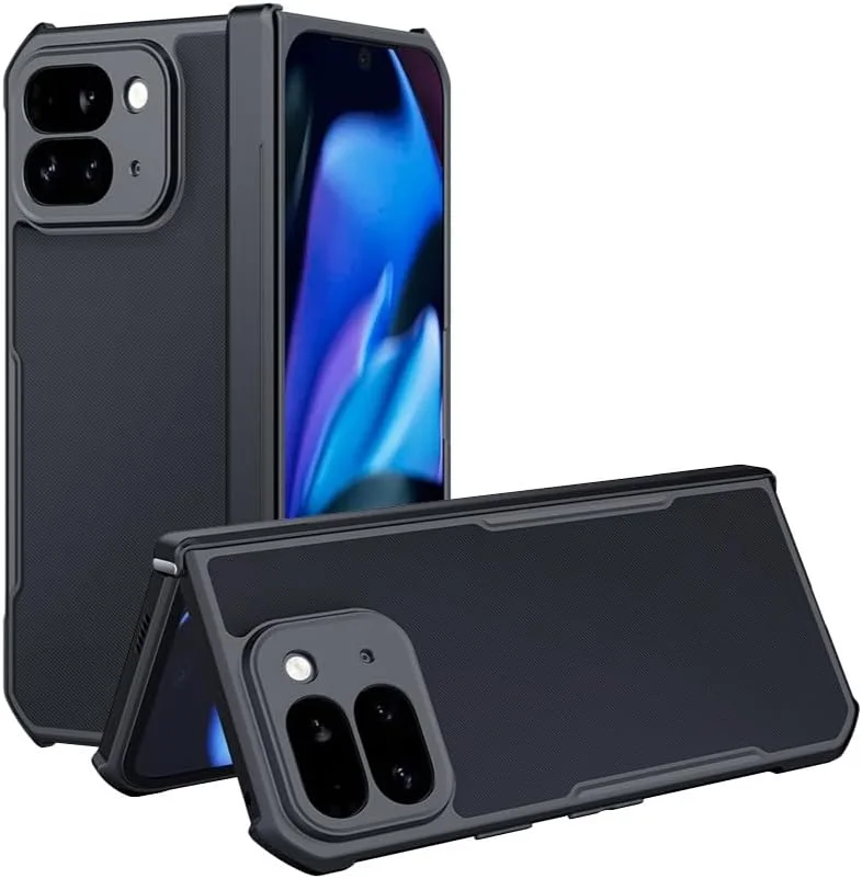 کاور تاشو سازگار با گوگل پیکسل 9 پرو فولد، محافظ لنز شفاف پشتی، ضد ضربه دارای ایربگ برای پیکسل 9 پرو فولد