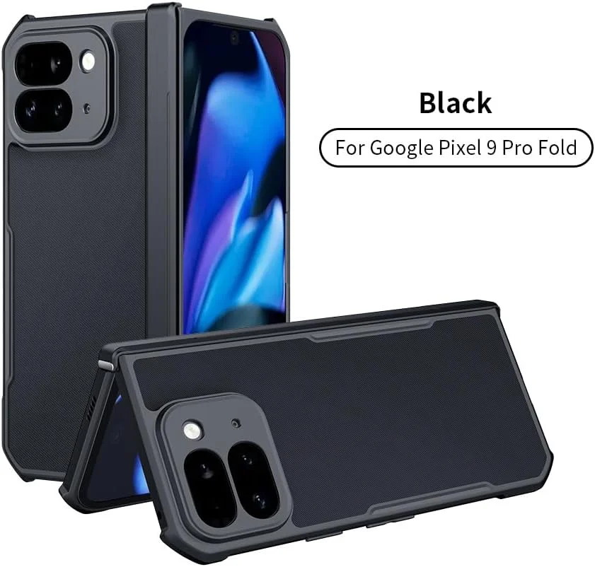 کاور تاشو سازگار با گوگل پیکسل 9 پرو فولد، محافظ لنز شفاف پشتی، ضد ضربه دارای ایربگ برای پیکسل 9 پرو فولد کاور تاشو سازگار با گوگل پیکسل 9 پرو فولد، محافظ لنز شفاف پشتی، ضد ضربه دارای ایربگ برای پیکسل 9 پرو فولد