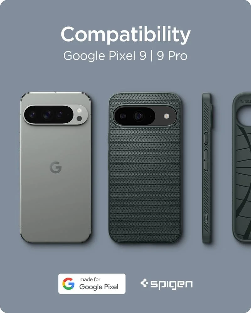 کاور محافظ گوشی Spigen Liquid Air مناسب برای Google Pixel 9 و Google Pixel 9 PRO - رنگ سبز آبی