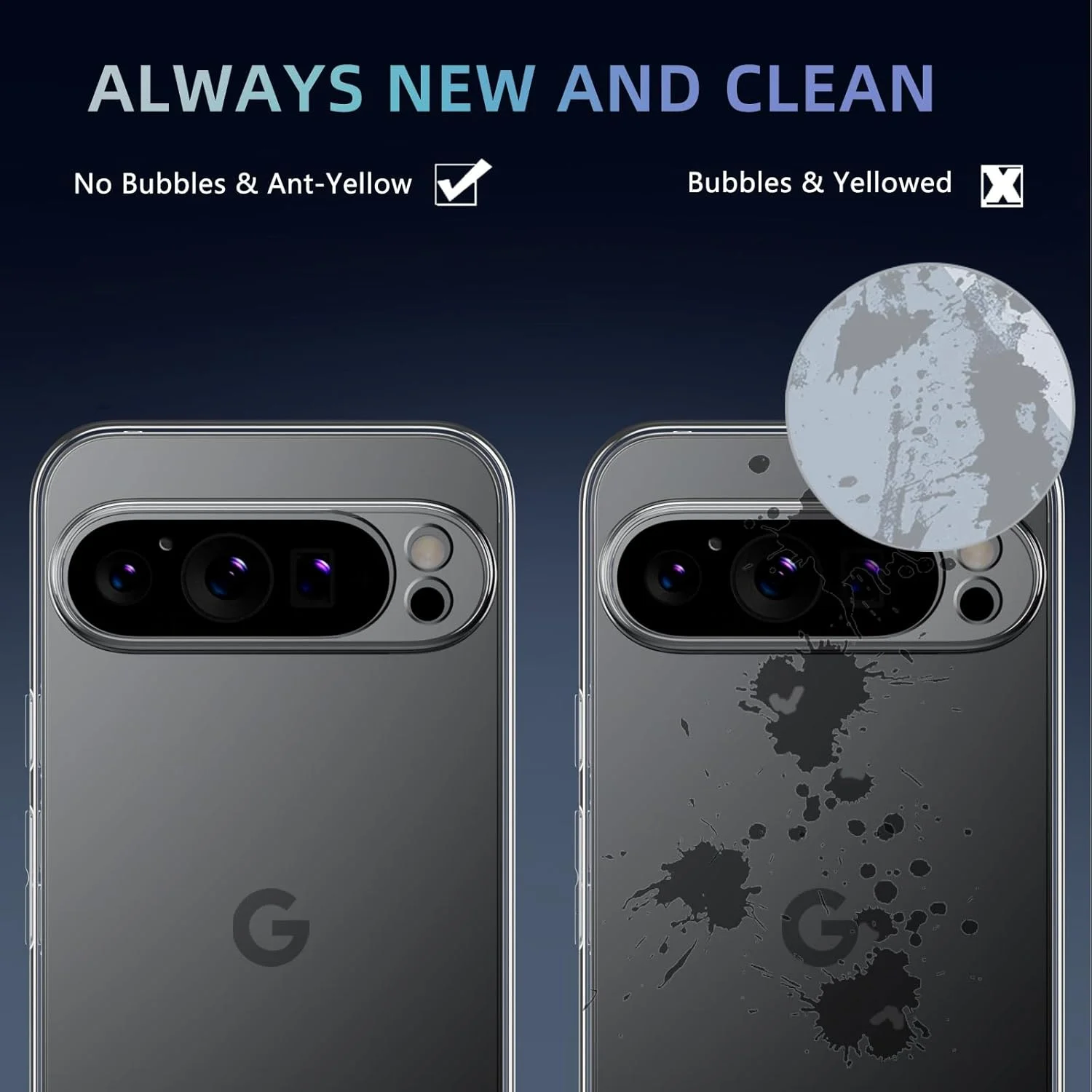 کاور X-Level سری Oxygen مناسب برای گوشی گوگل پیکسل 9 پرو XL، کاور محافظ TPU نرم و شفاف، بسیار نازک و ضد خش، سازگار با پیکسل 9 پرو XL، شفاف