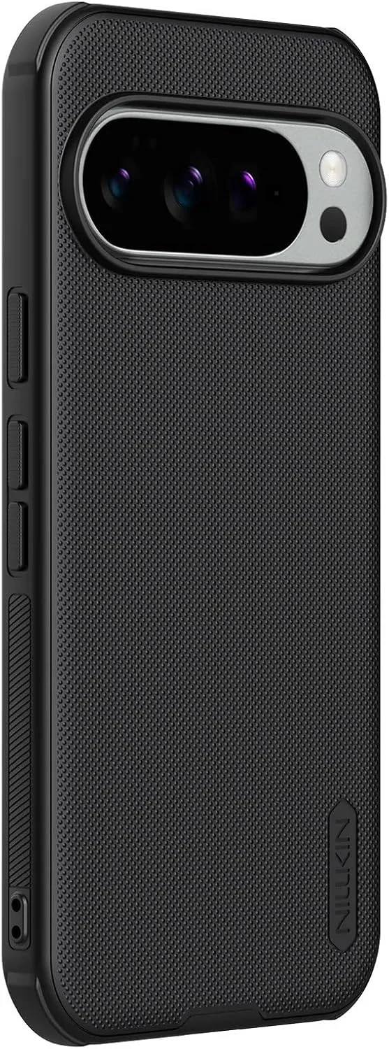 قاب محافظ Nillkin Super Frosted Shield Pro برای Google Pixel 9/9 Pro – پوشش محافظ مات ضد لغزش با جذب ضربه، محافظ لنز برجسته و تناسب دقیق – مشکی