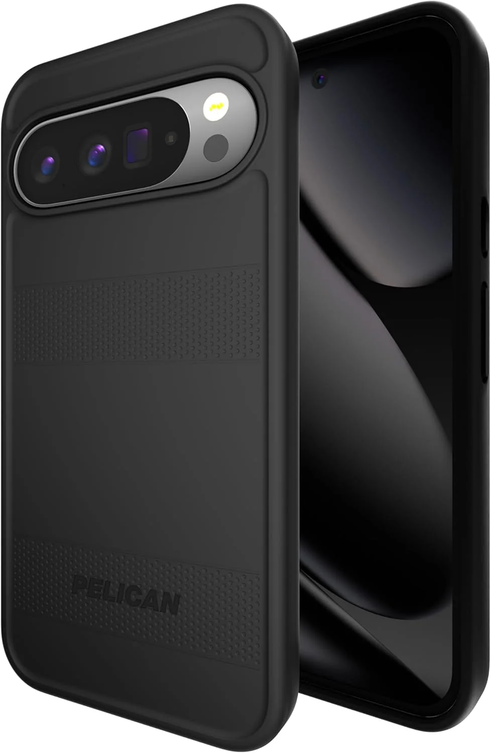 محافظ تلفن همراه Pelican Protector برای Google Pixel 10 Pro XL، قاب مغناطیسی مقاوم با محافظت در برابر سقوط از ارتفاع 4.8 متری - قاب محافظ سنگین با آهنربا - مشکی
