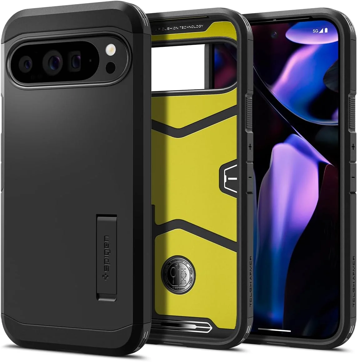 محافظ ضد ضربه Spigen Tough Armor طراحی شده برای گوشی Google Pixel 9 Pro XL - مشکی