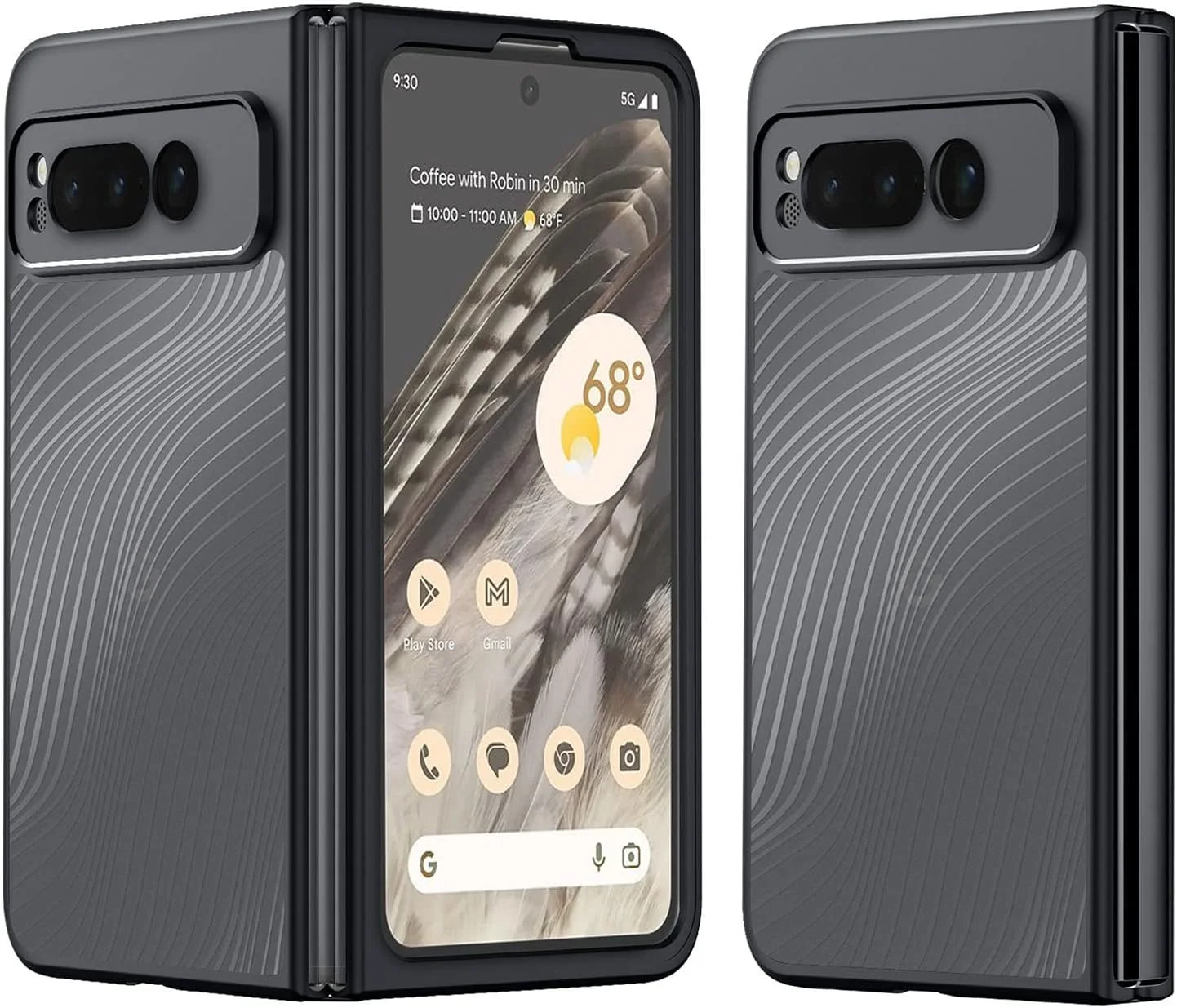 قاب محافظ باریک و مات سری Aimo داکس داکیس برای گوگل پیکسل فولد - محافظت در برابر ضربه و لغزش - مشکی