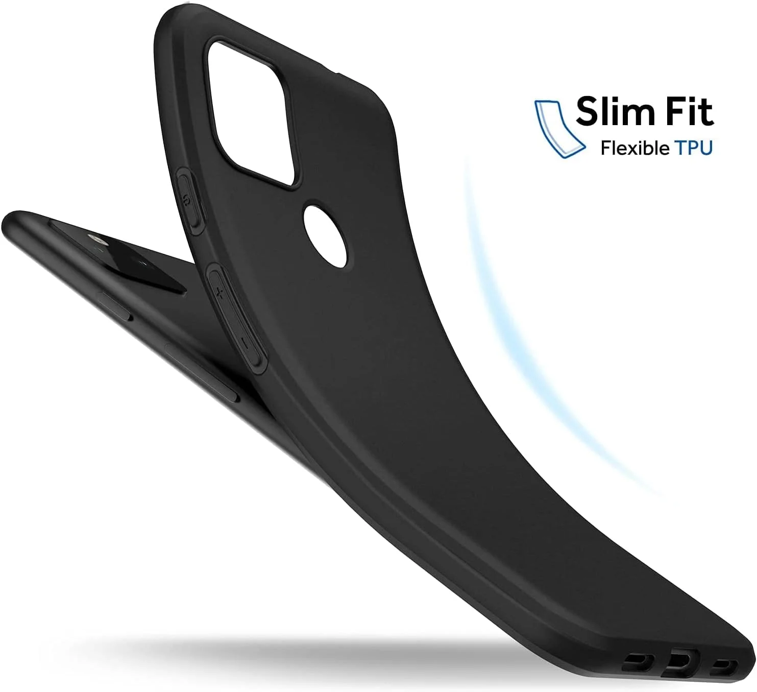 کاور محافظ گوشی گوگل پیکسل 5a 5G، باریک، سبک، سیلیکونی نرم با پوشش مات مشکی